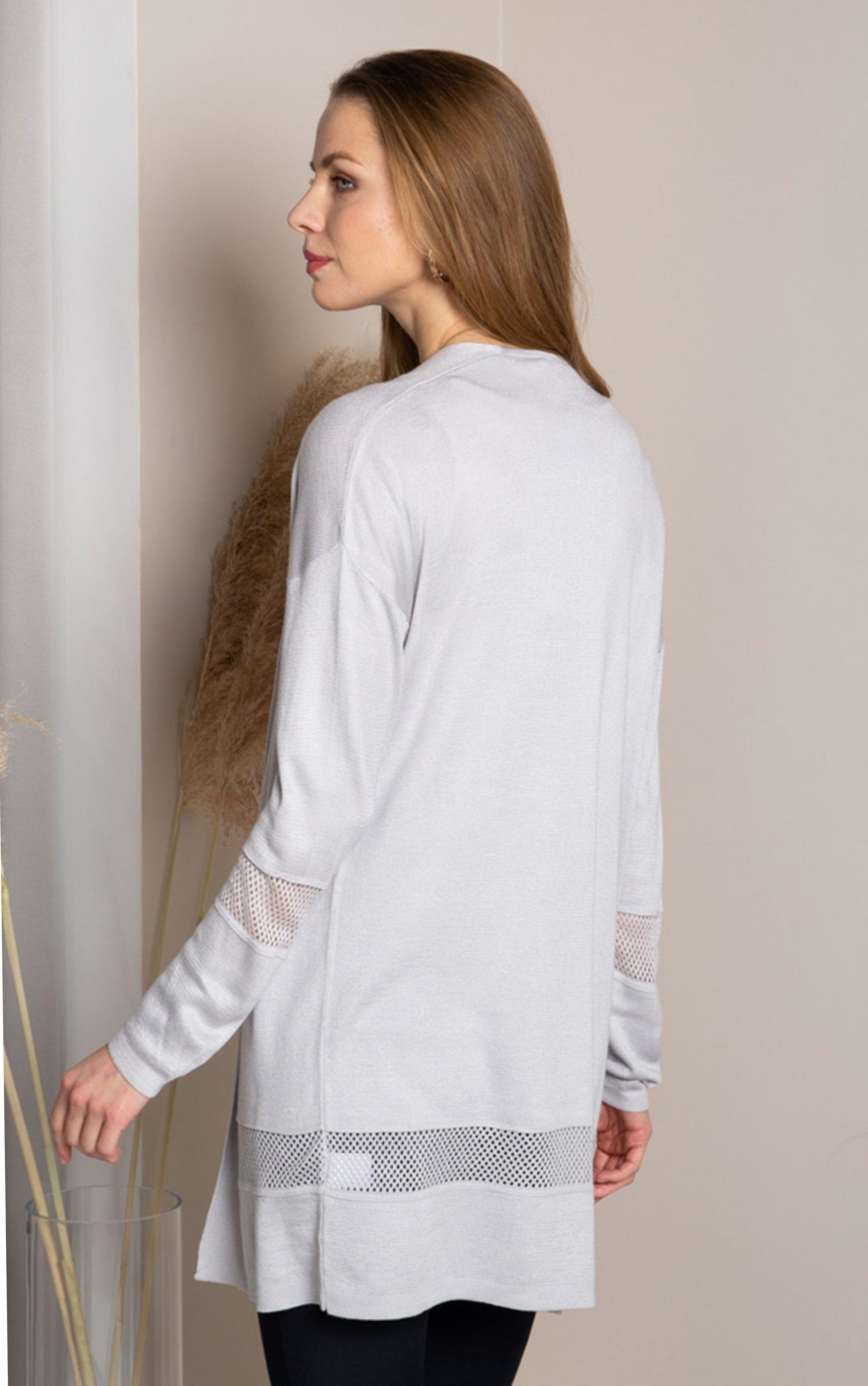 Strickjacke mit perforierten Details