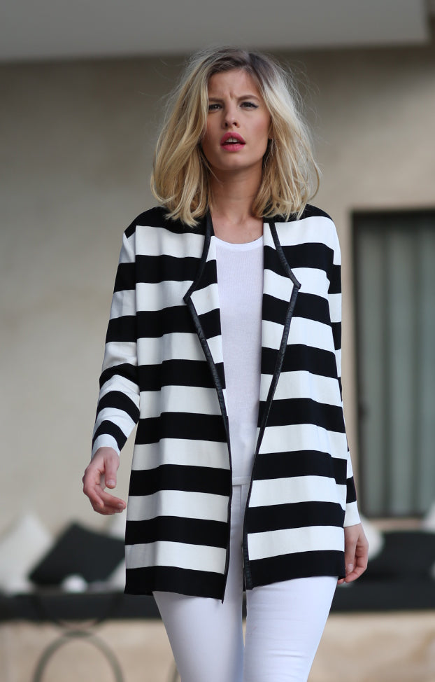 Cardigan mit breiten Streifen