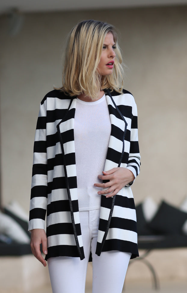 Cardigan mit breiten Streifen