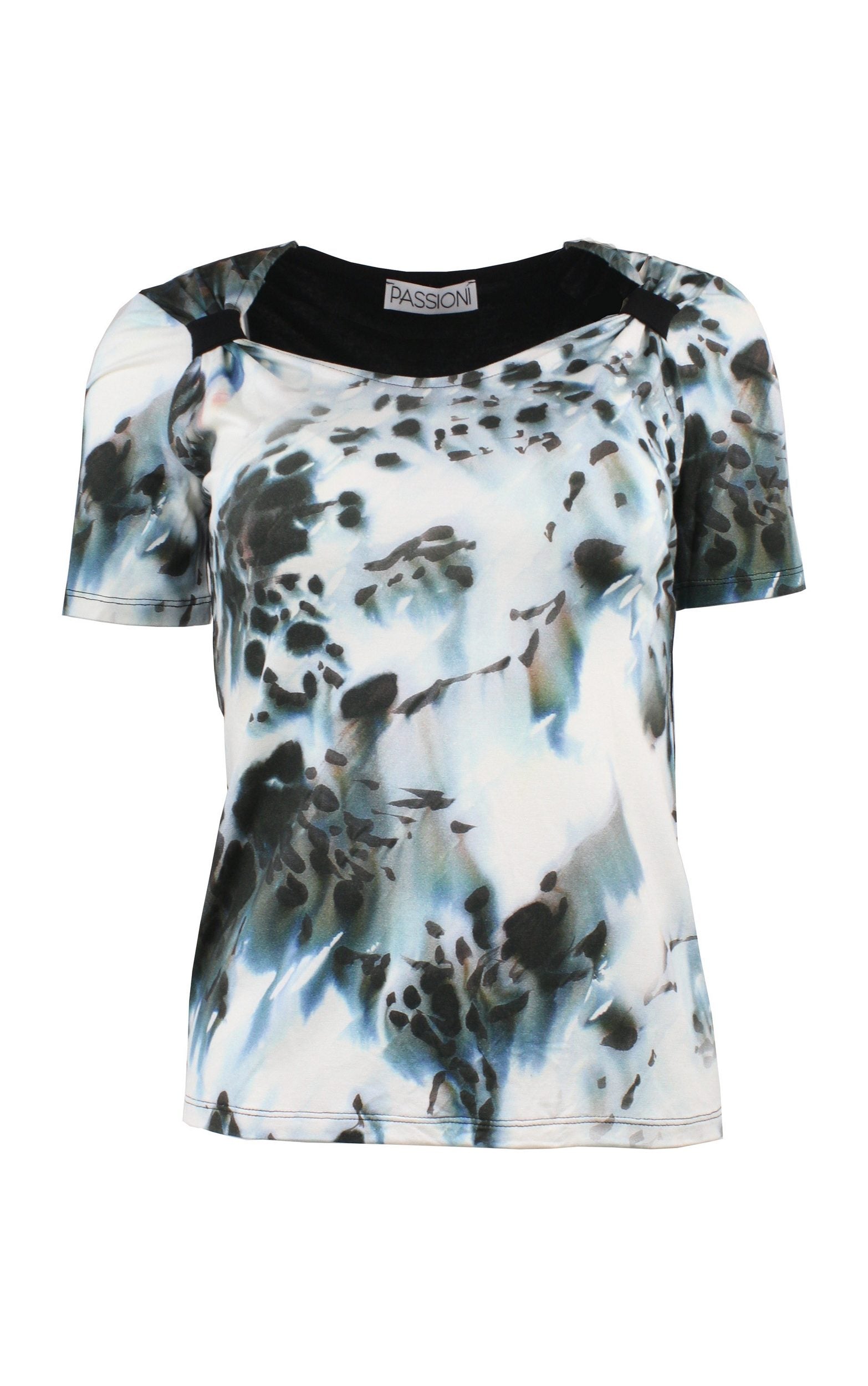 T-Shirt mit abstraktem Animalprint
