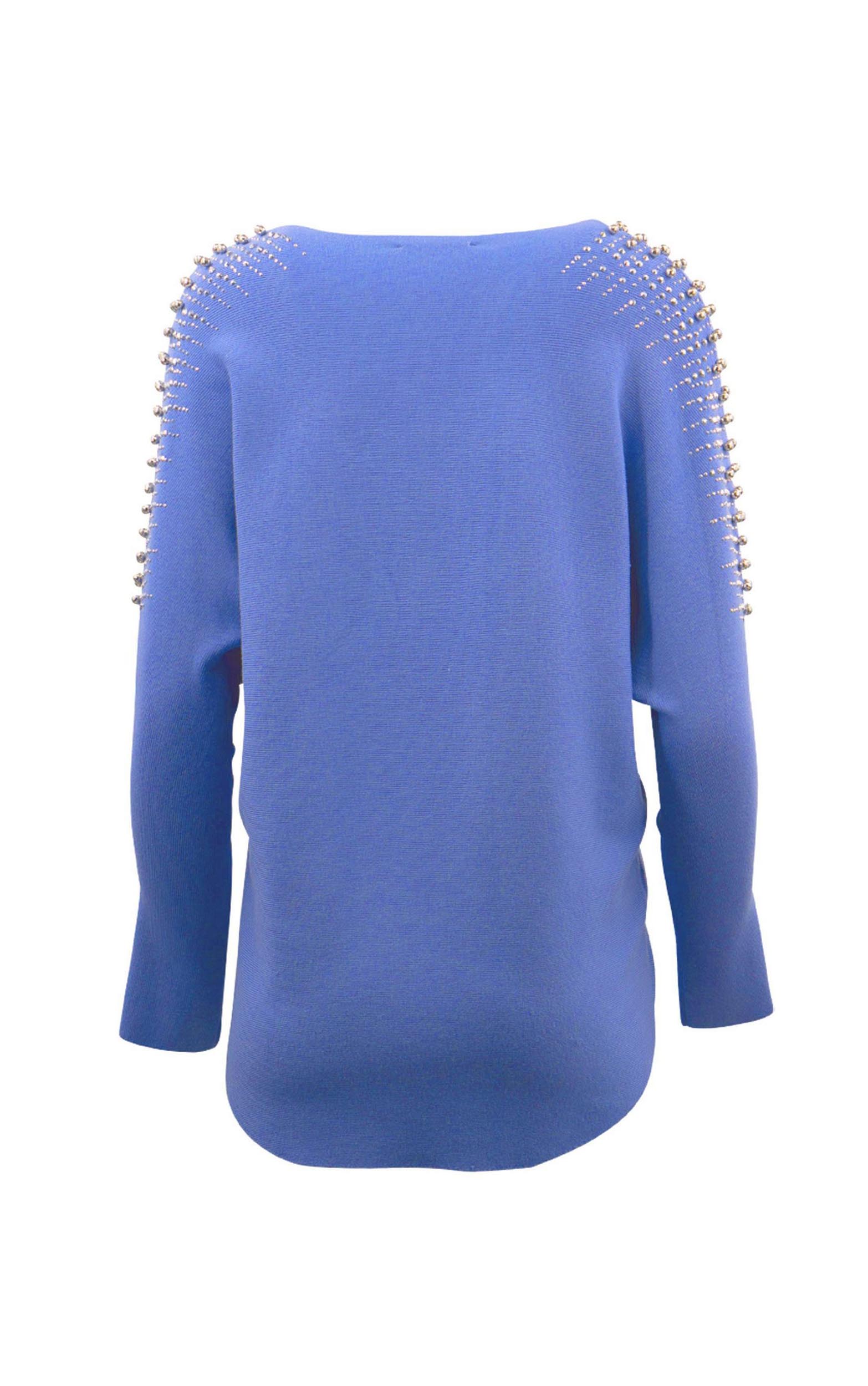 Pullover mit Nieten- und Stein-Applikation