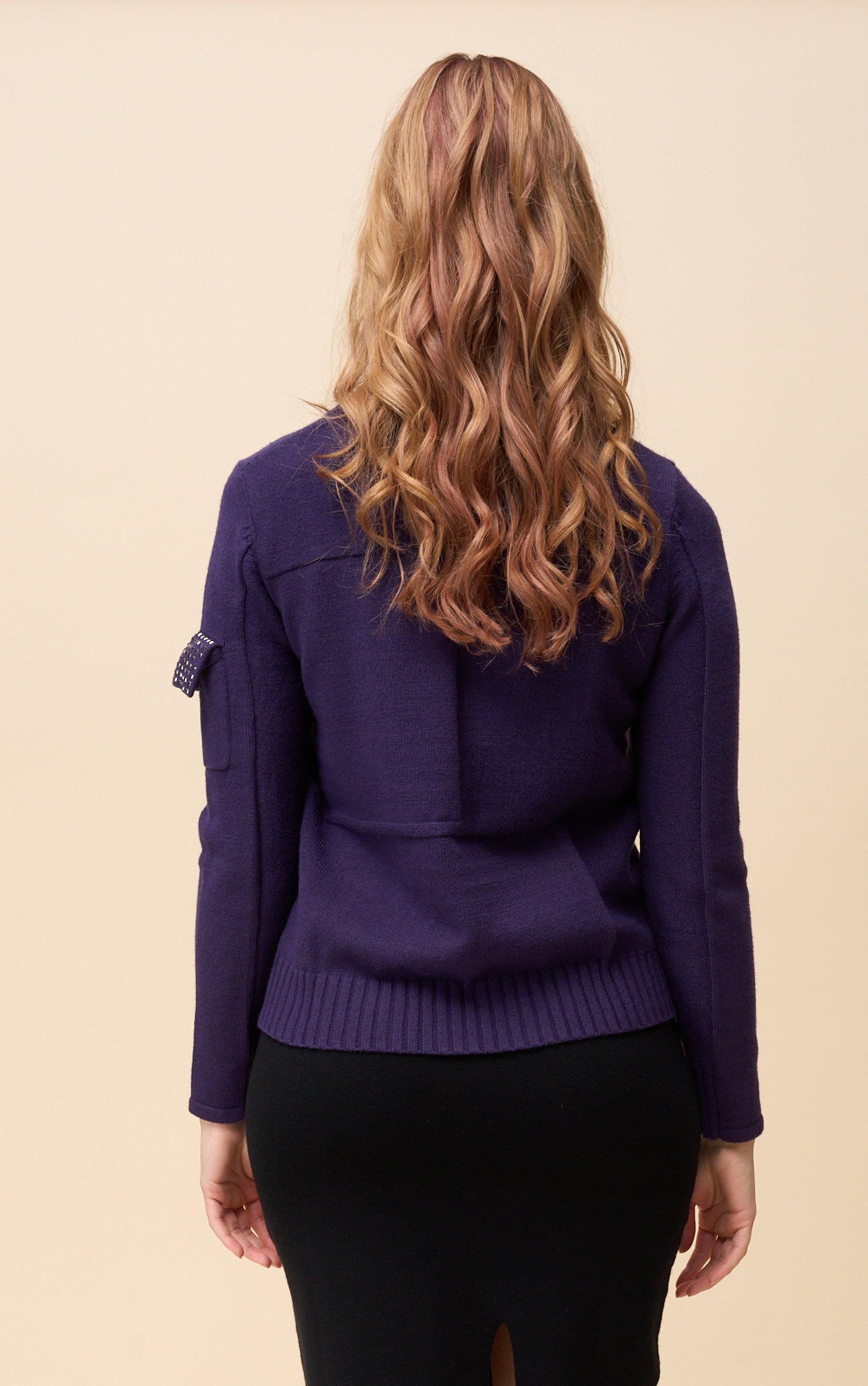 Strickpullover mit Taschendetail und Zuglaschen