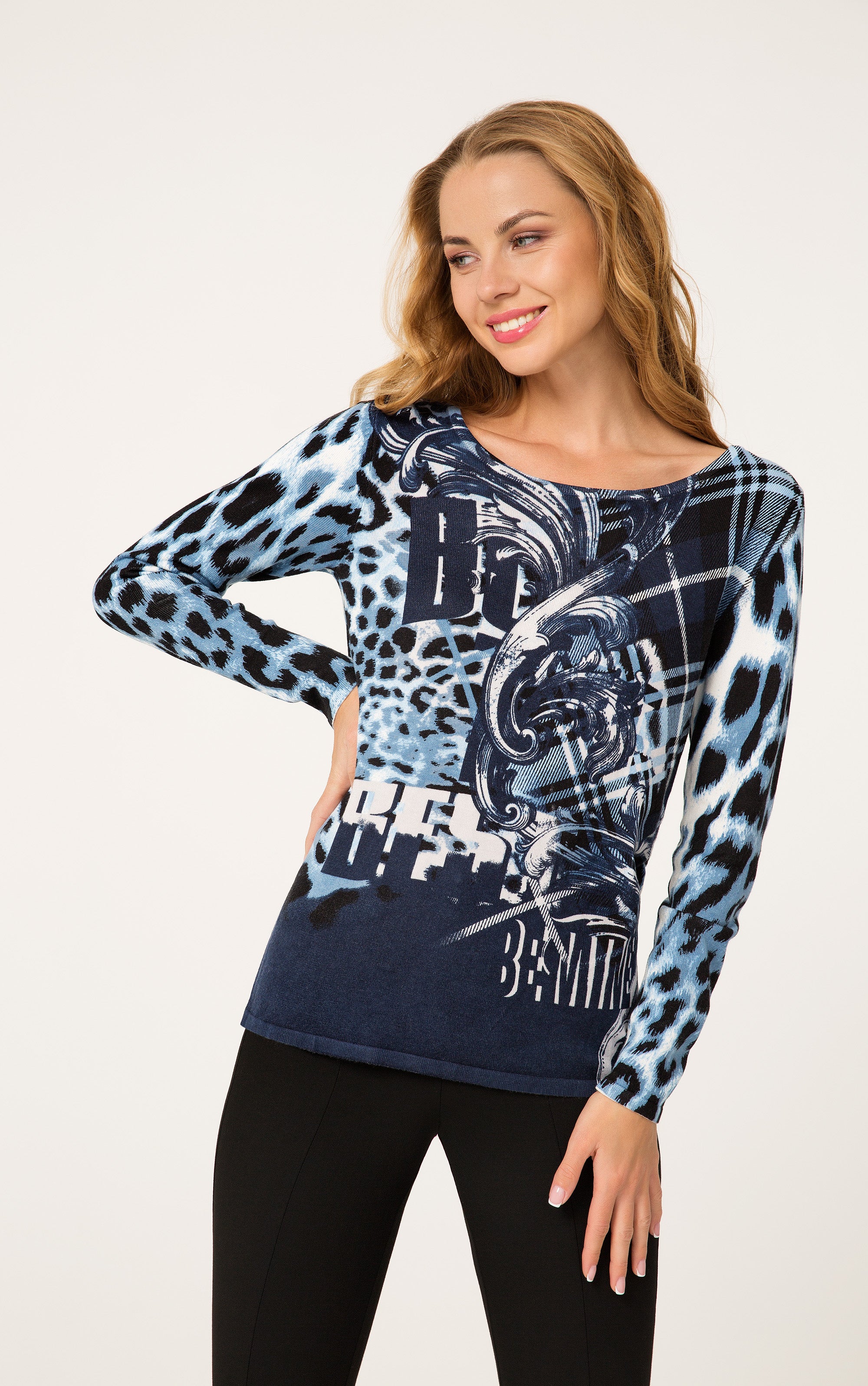 Pullover mit Allover-Print