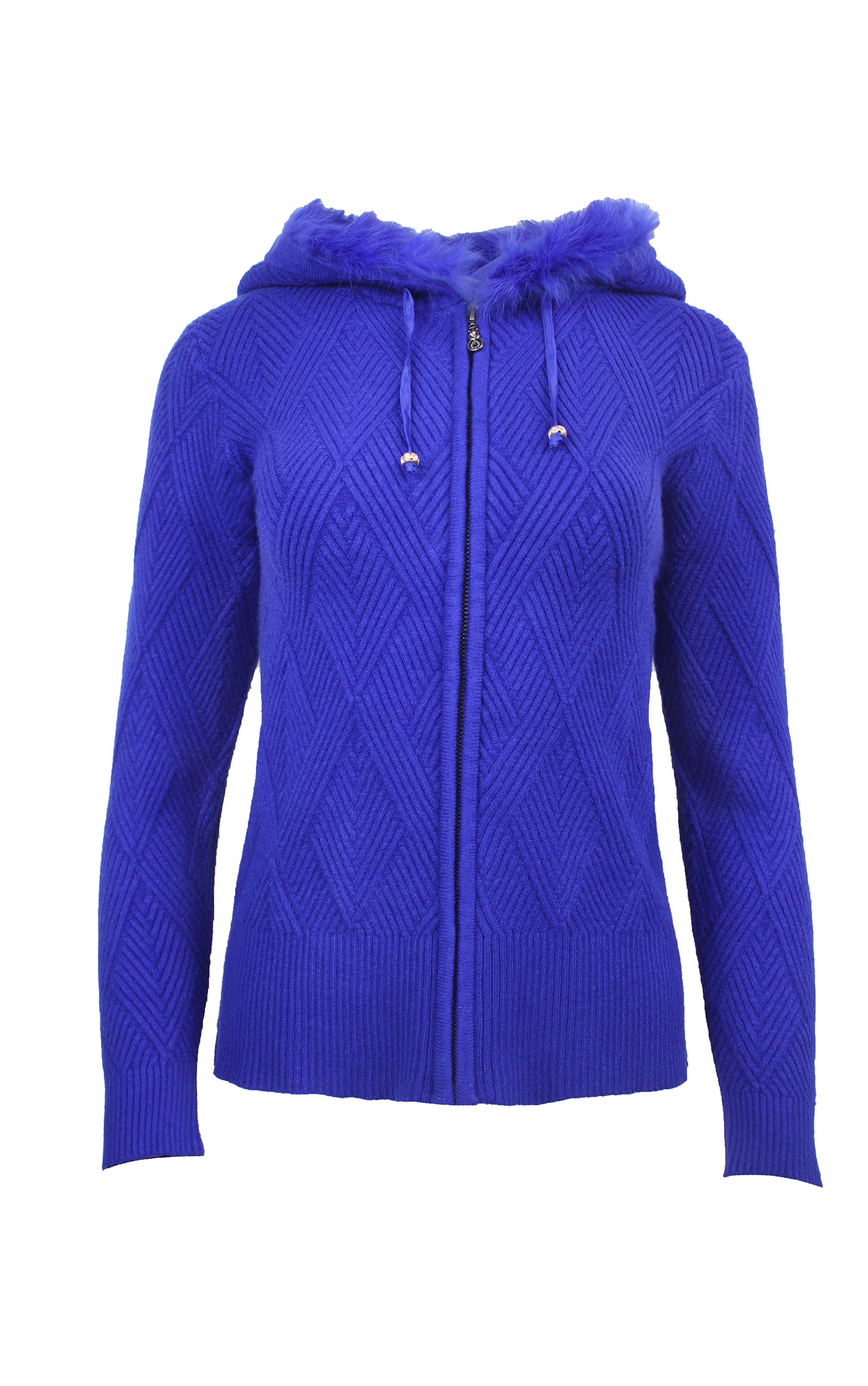 Strukturierter Cardigan mit Kapuze
