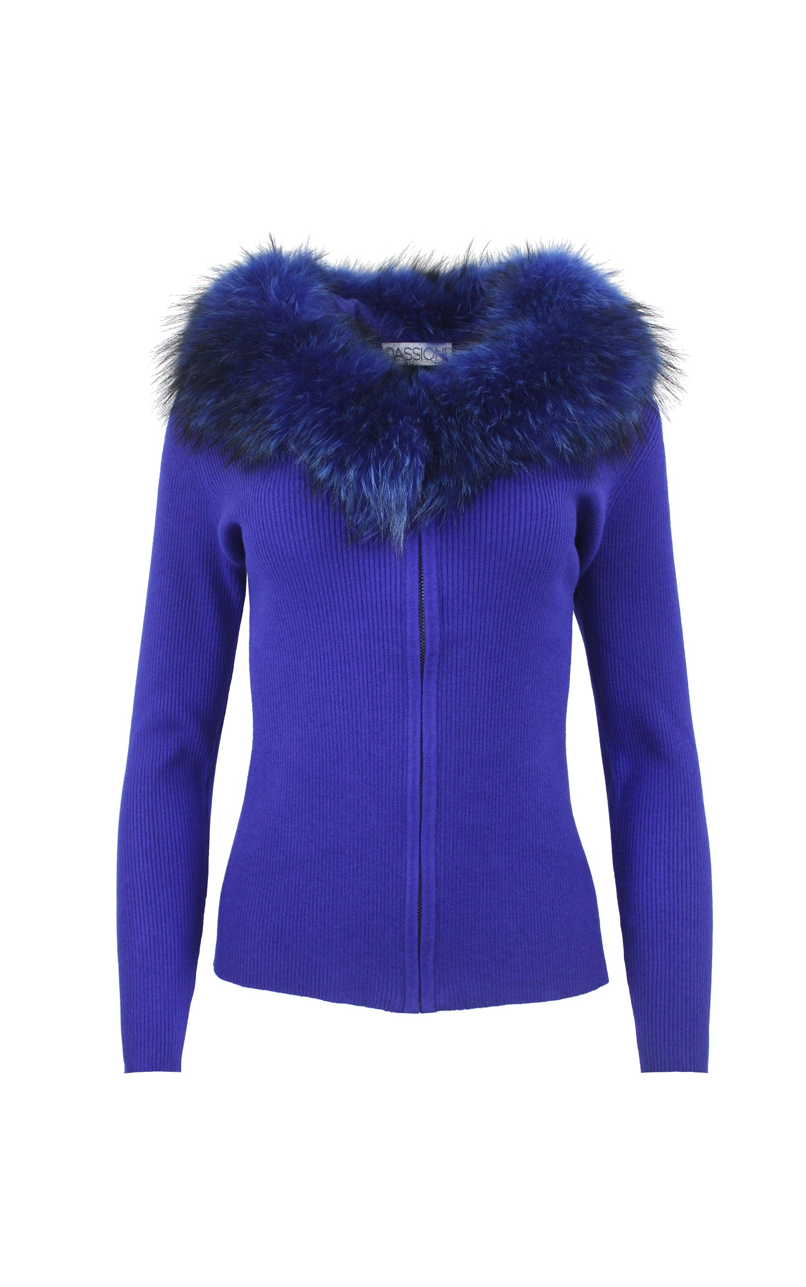 Reißverschluss-Cardigan in Royalblau