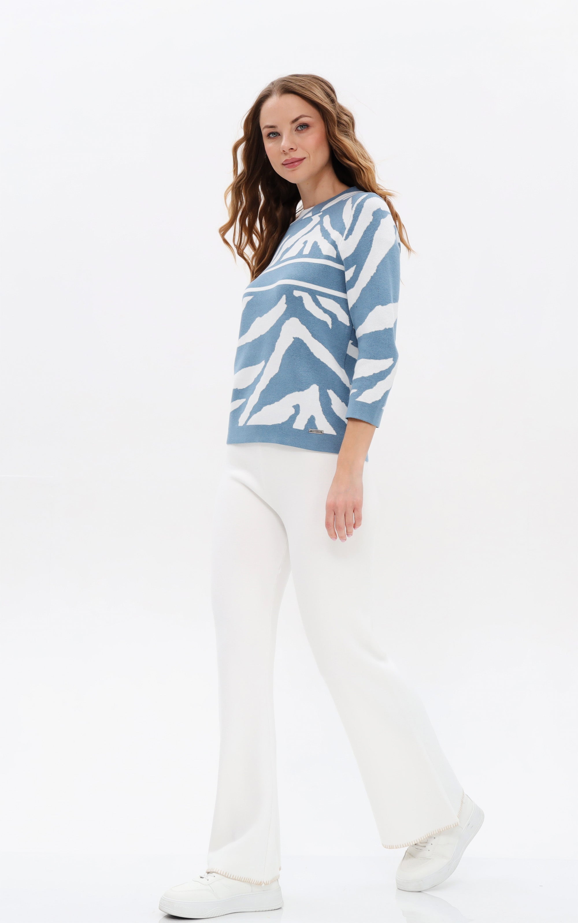 Pullover mit abstraktem Zebramuster