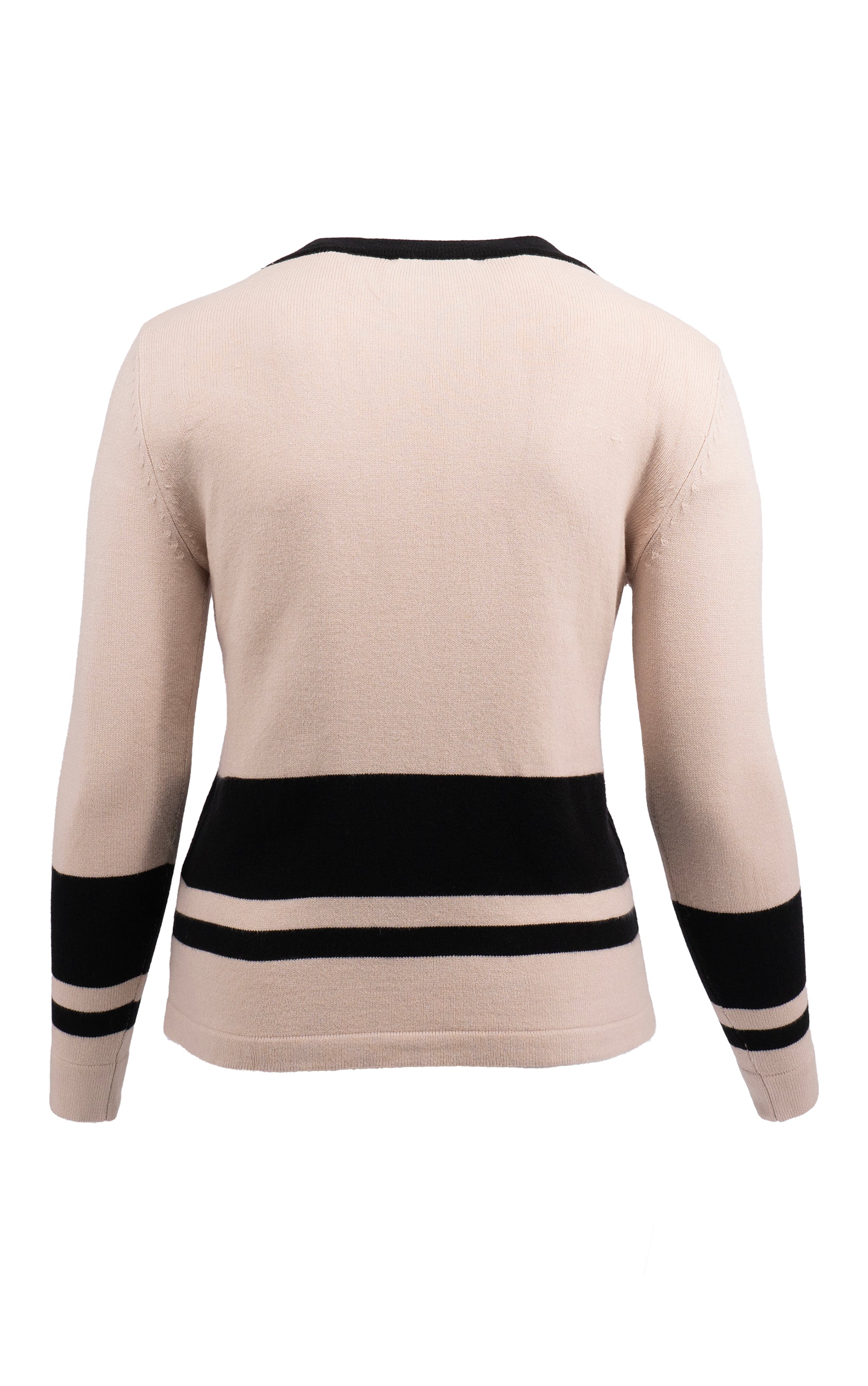 Strickpullover mit Streifendetails und Strasssteinen