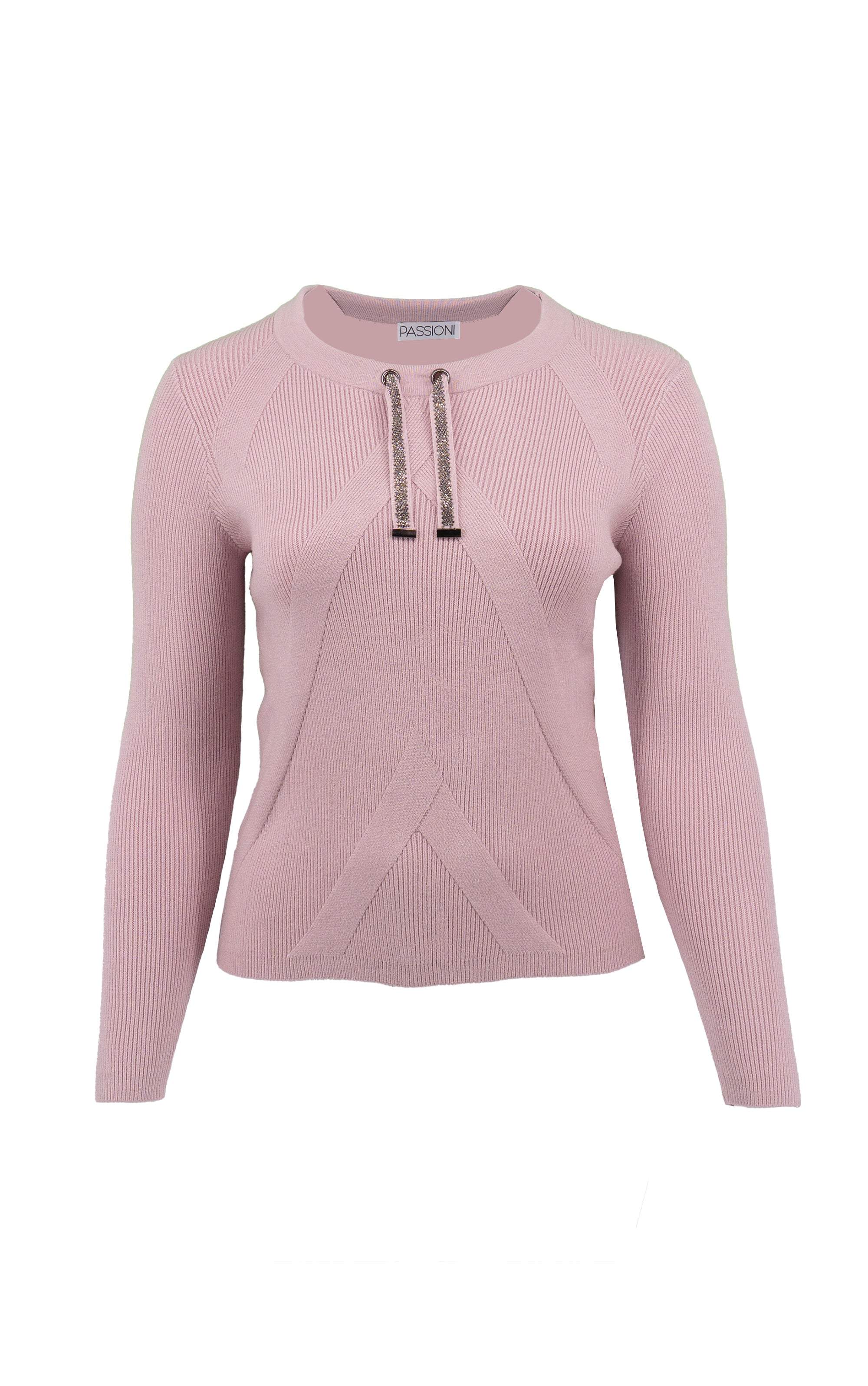 Sweatshirt mit glitzernden Zuglaschen am Halsausschnitt