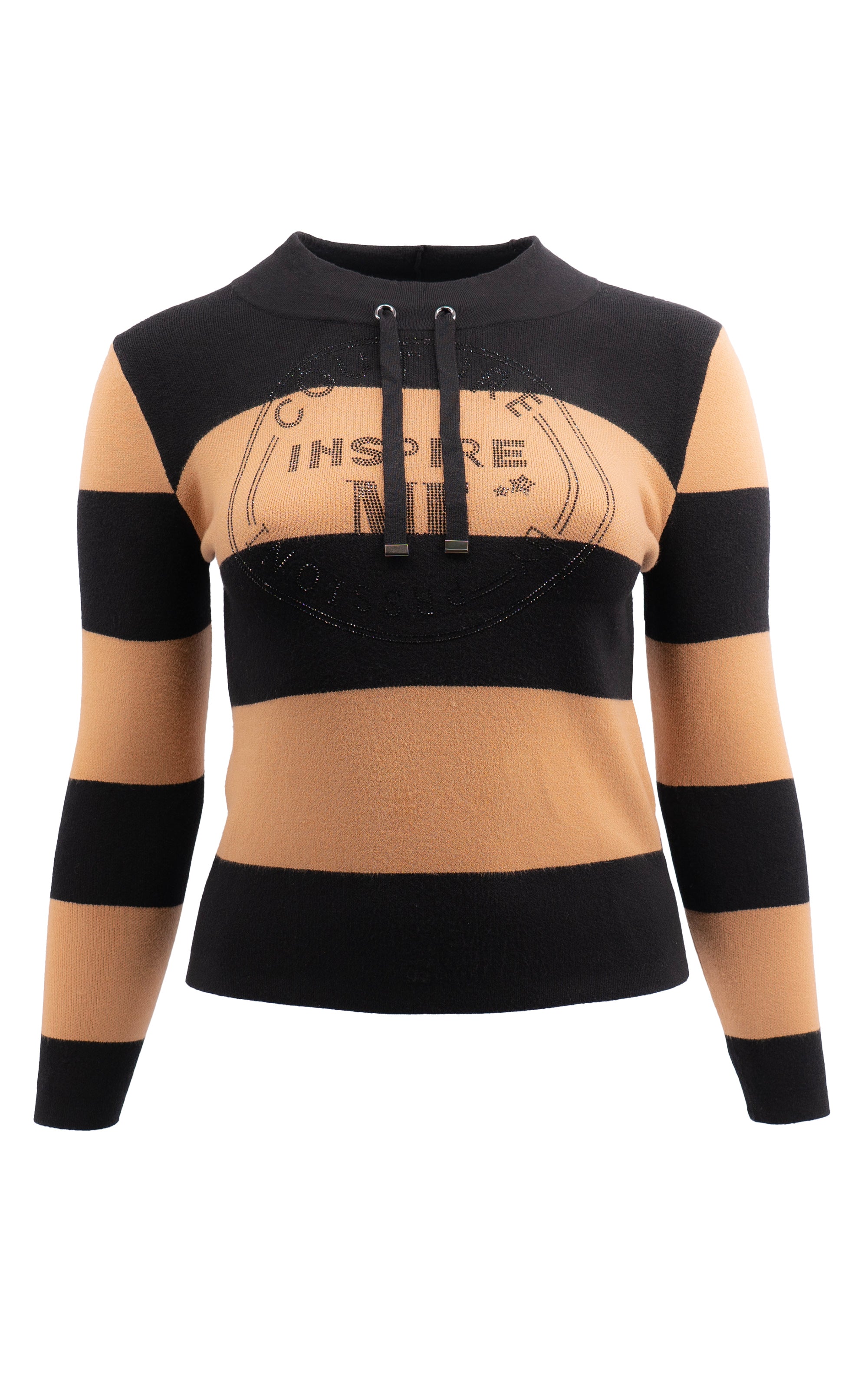 Sweatshirt mit „Inspire Me“-Schriftzug aus Strass