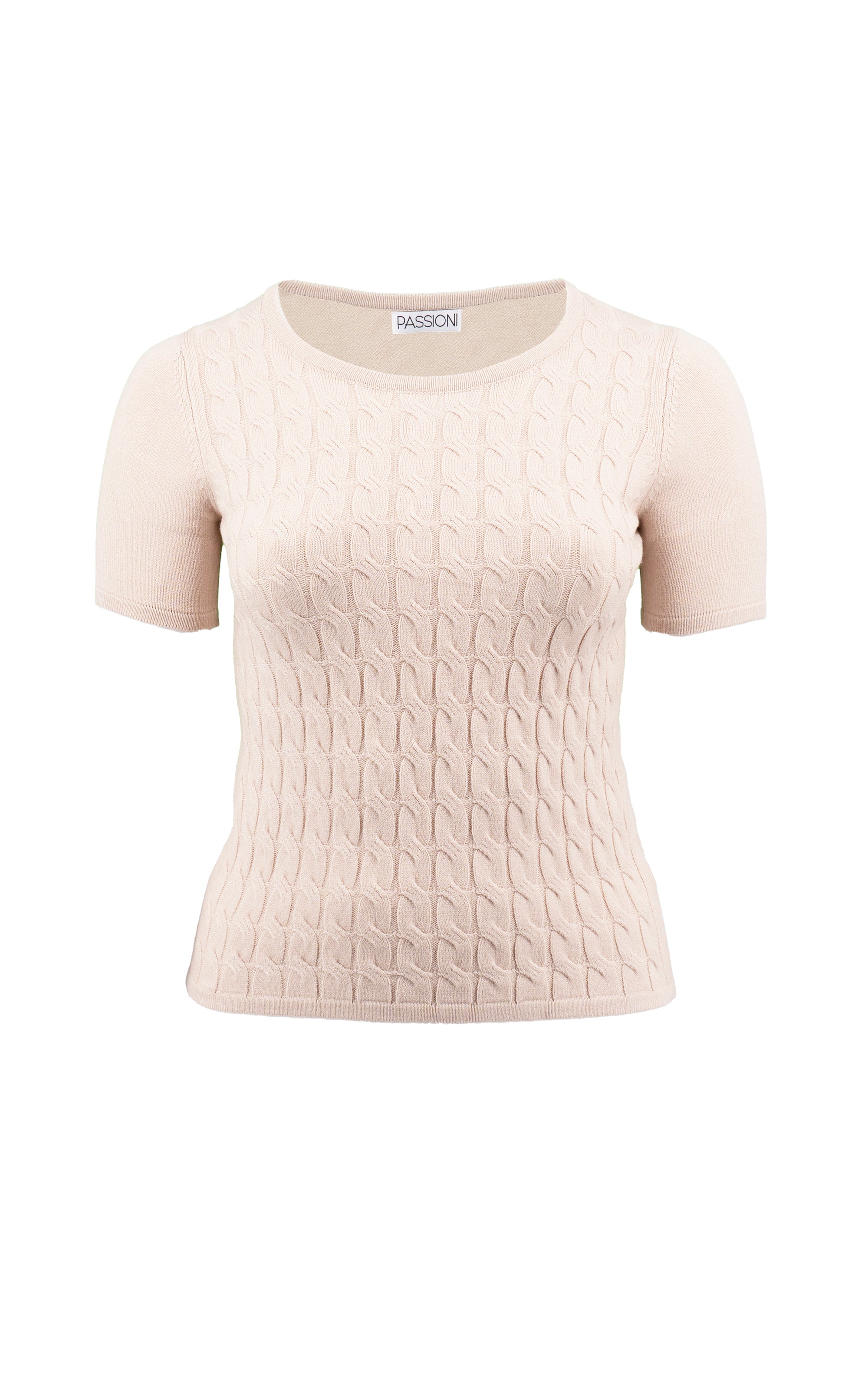 Twinset mit Zopfmuster