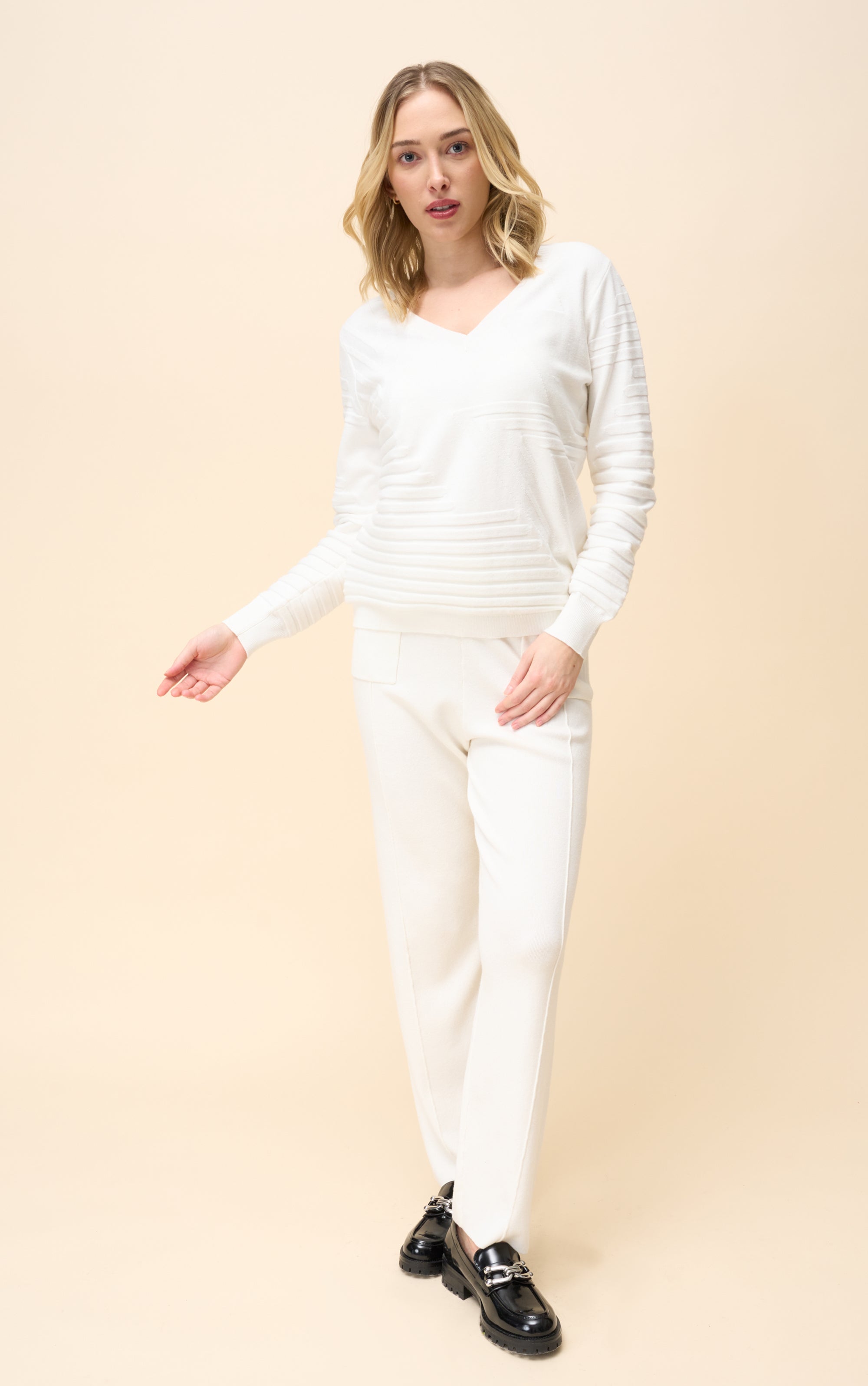 Strickhose Straight Fit mit Nahtdetail