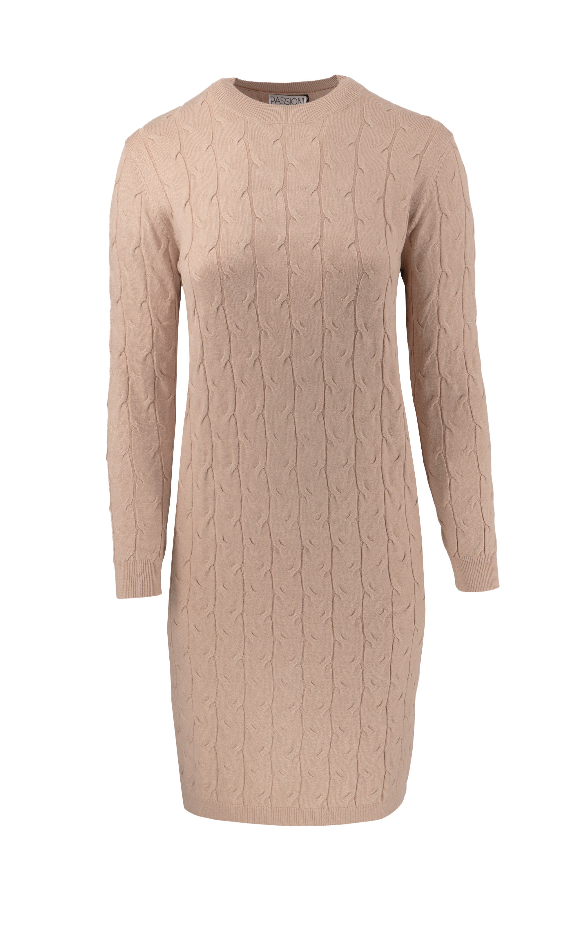 Strickkleid mit Zopfmuster