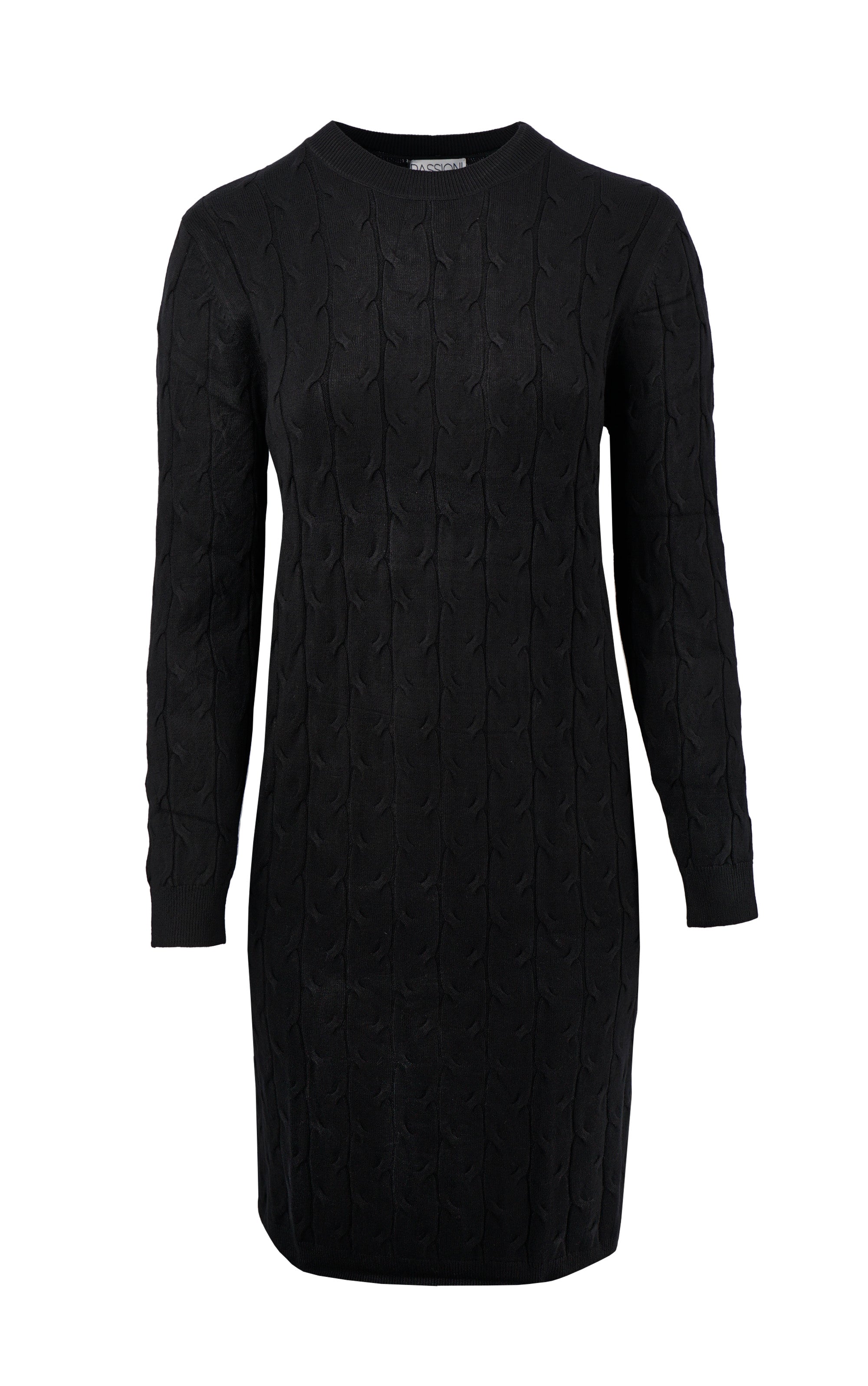 Strickkleid mit Zopfmuster