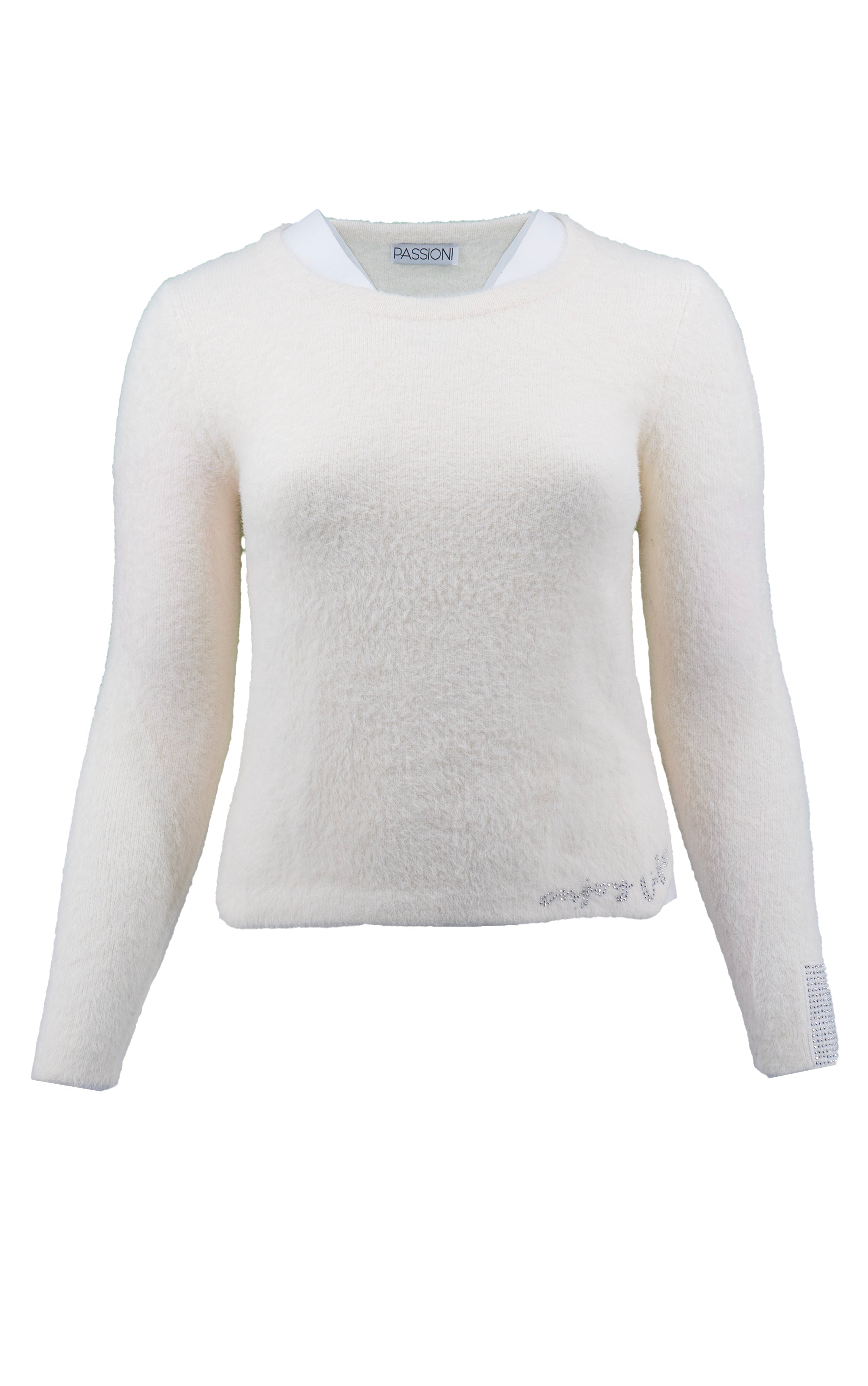 Strickpullover mit flauschiger Textur