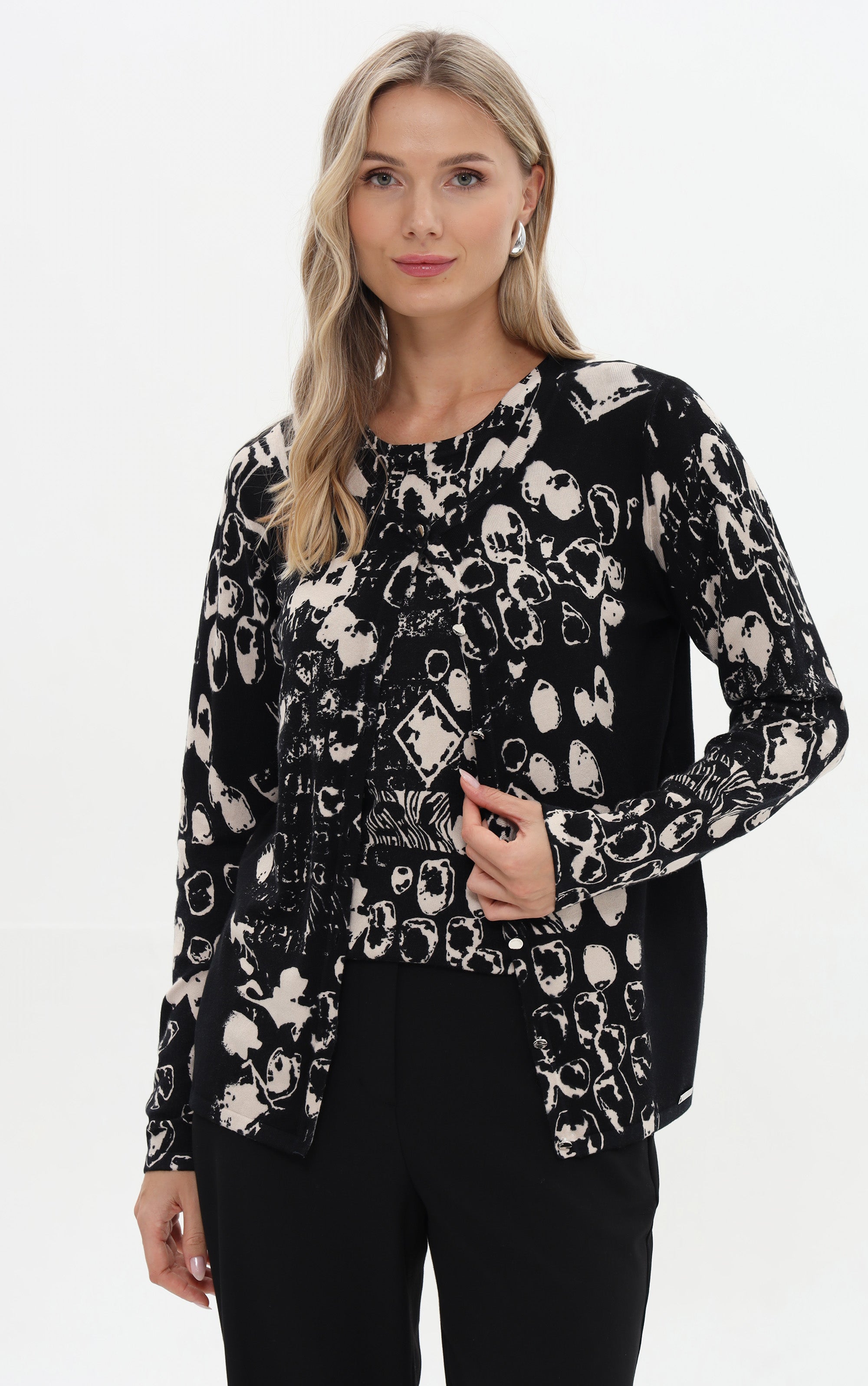 Twinset mit Allover-Muster