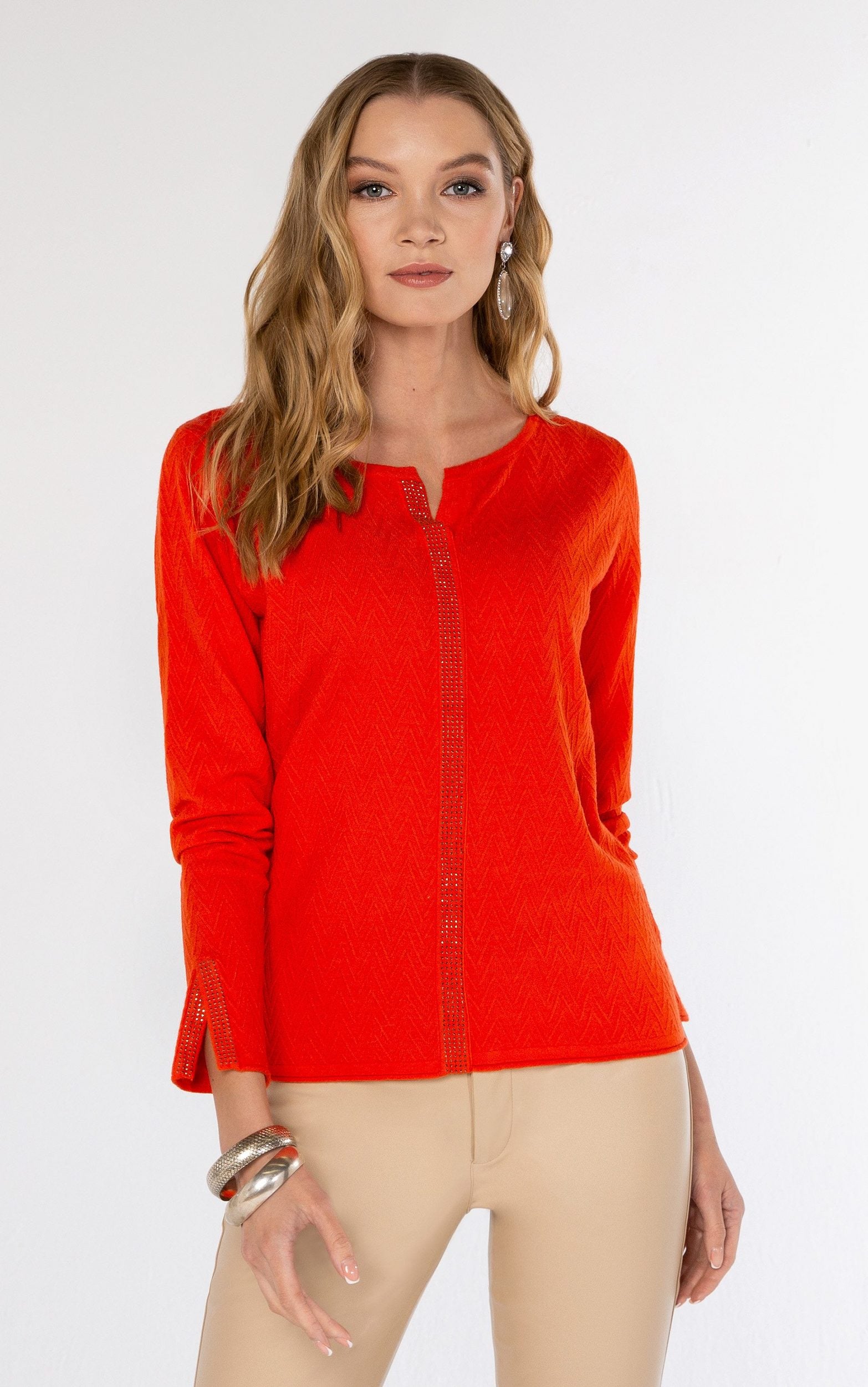 Strickpullover mit Zick-Zack-Strickmuster