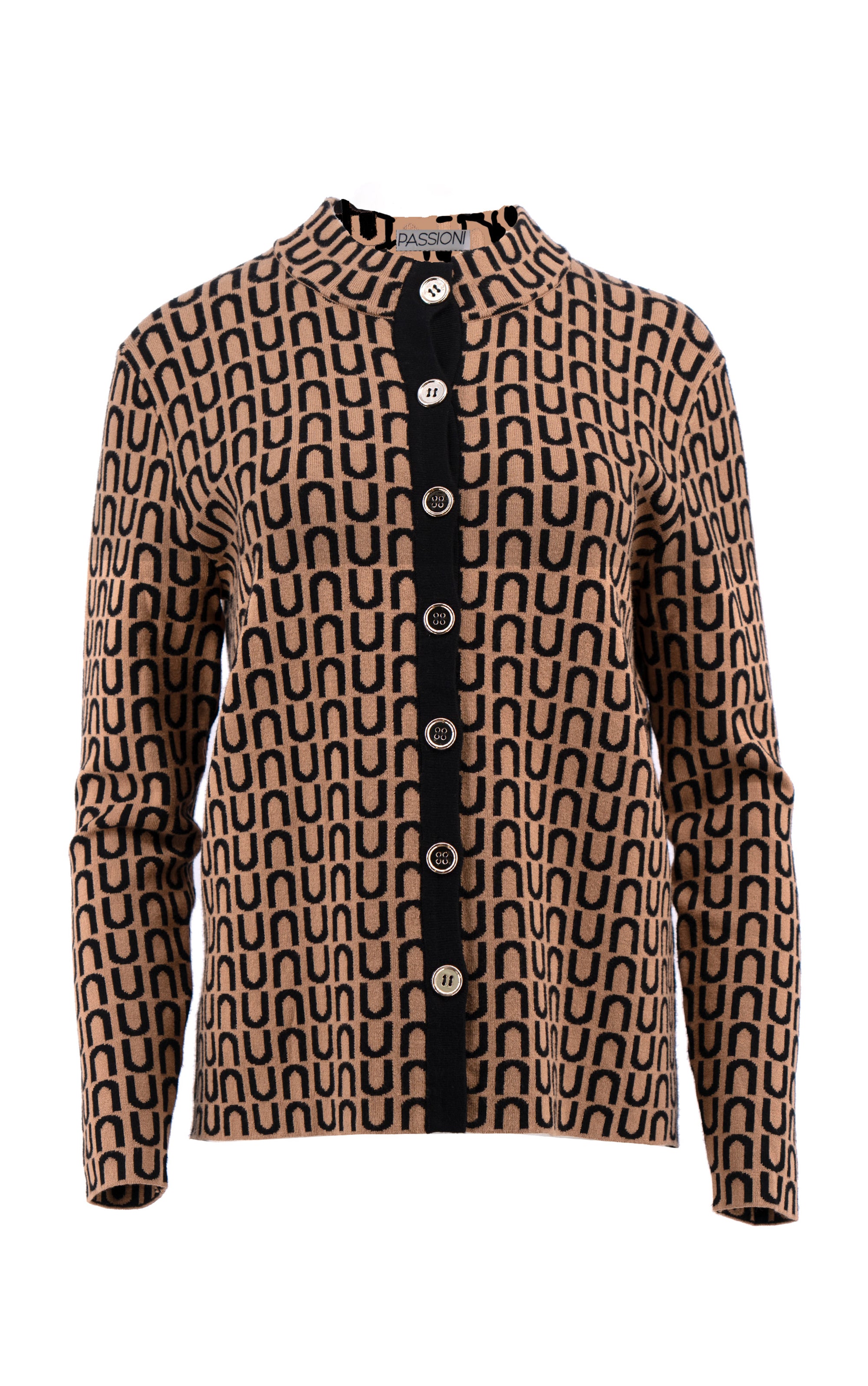 Strickjacke mit geometrischem Muster