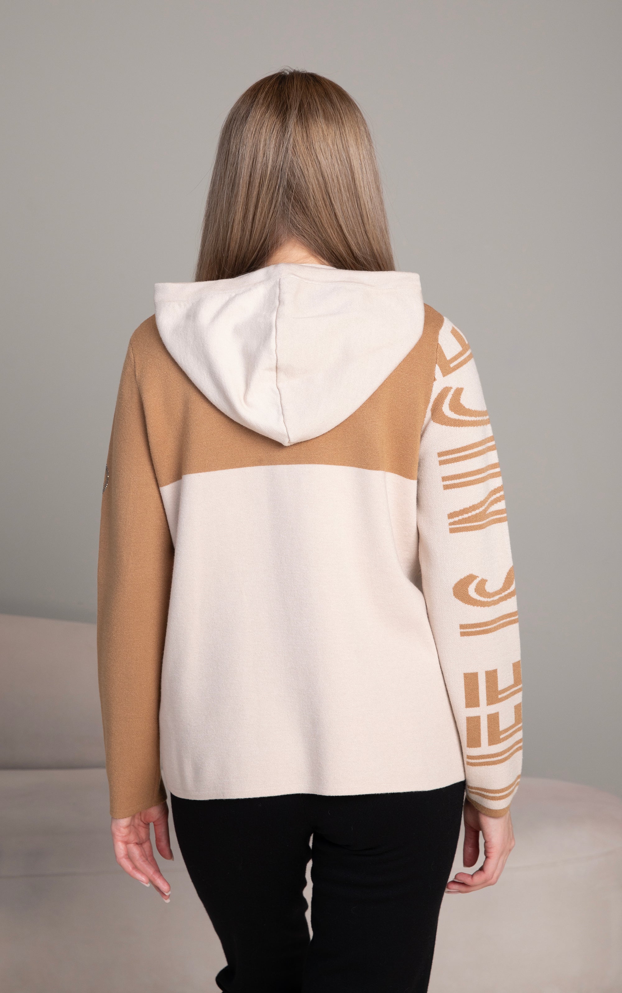 Sweatjacke im Color Block-Design