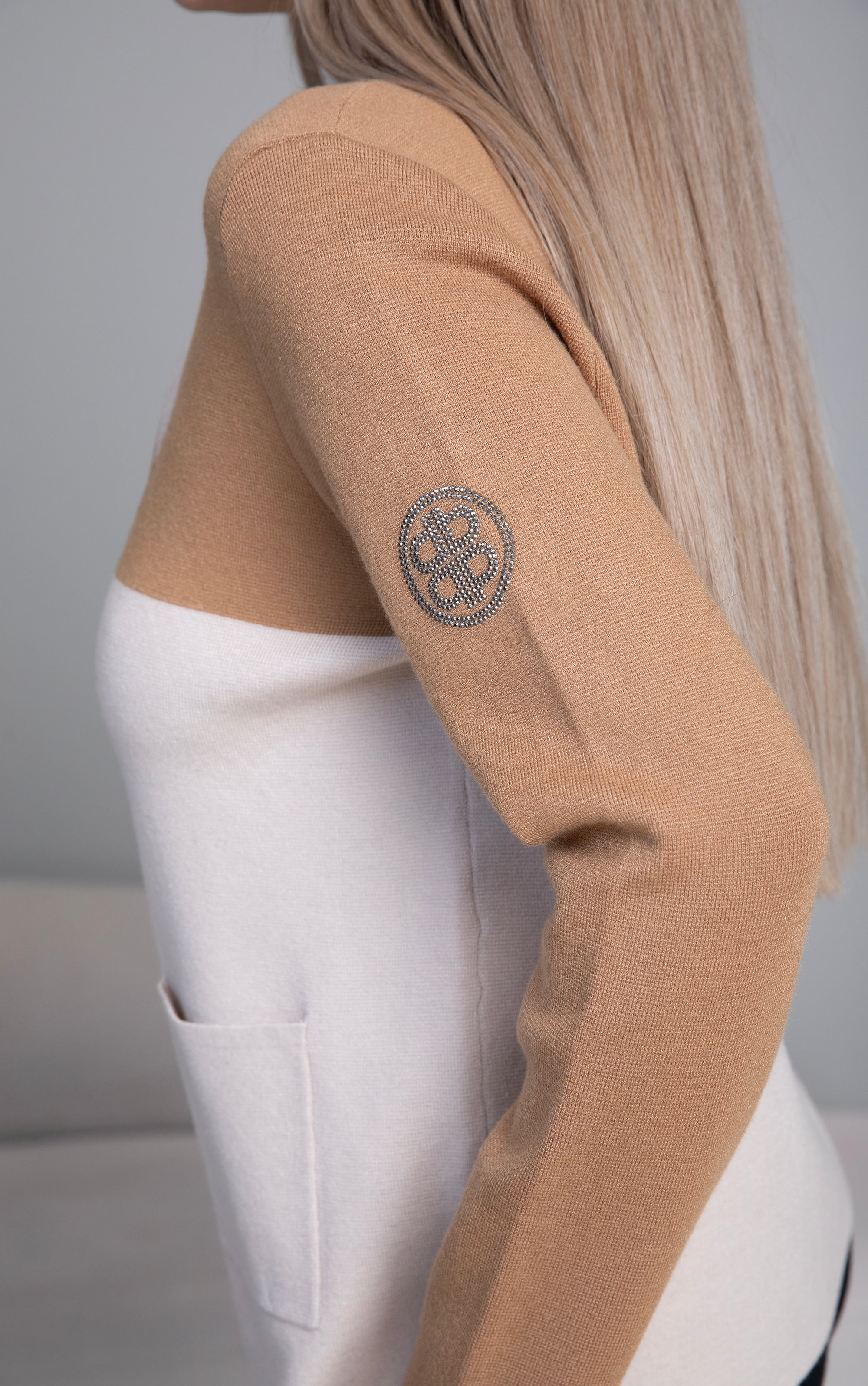 Sweatjacke im Color Block-Design