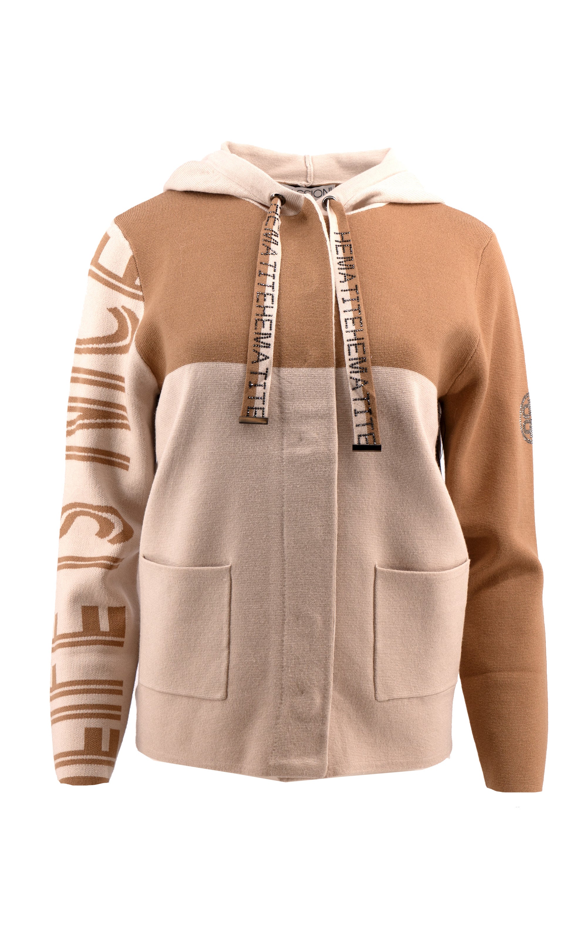 Sweatjacke im Color Block-Design