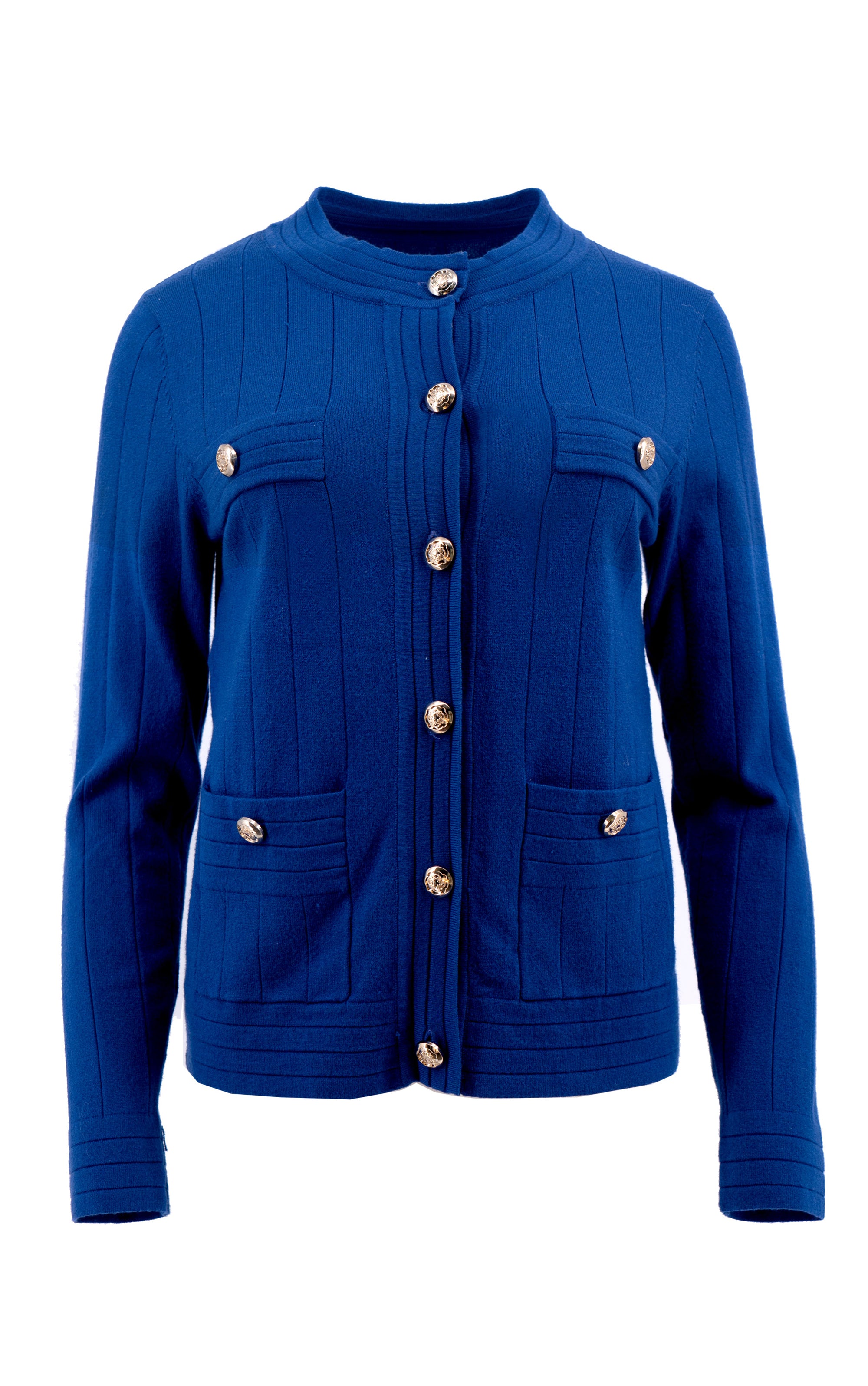 Strickjacke mit Knopfdetails und Vordertaschen