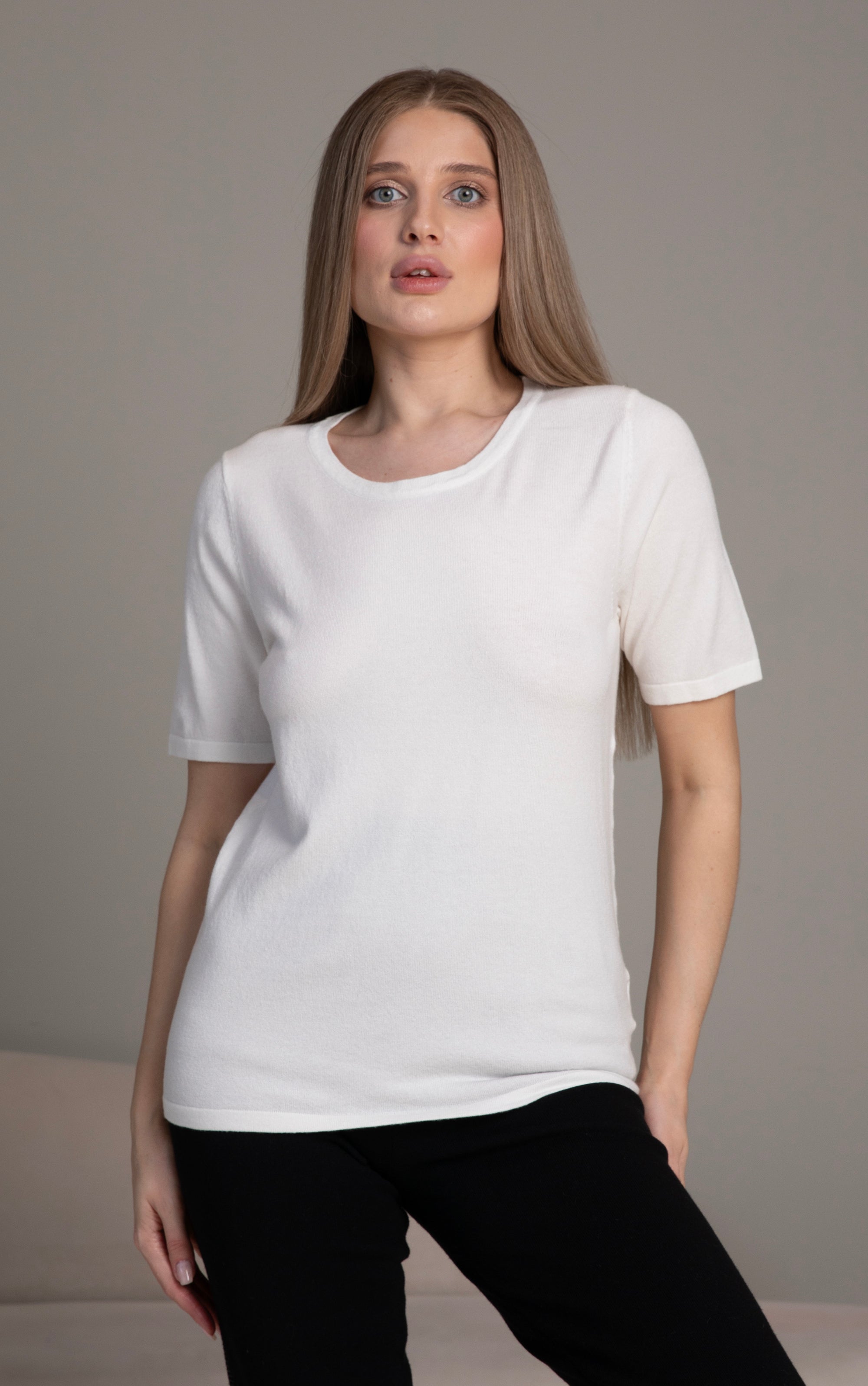 Twinset mit Rautenmuster und Strassdetails