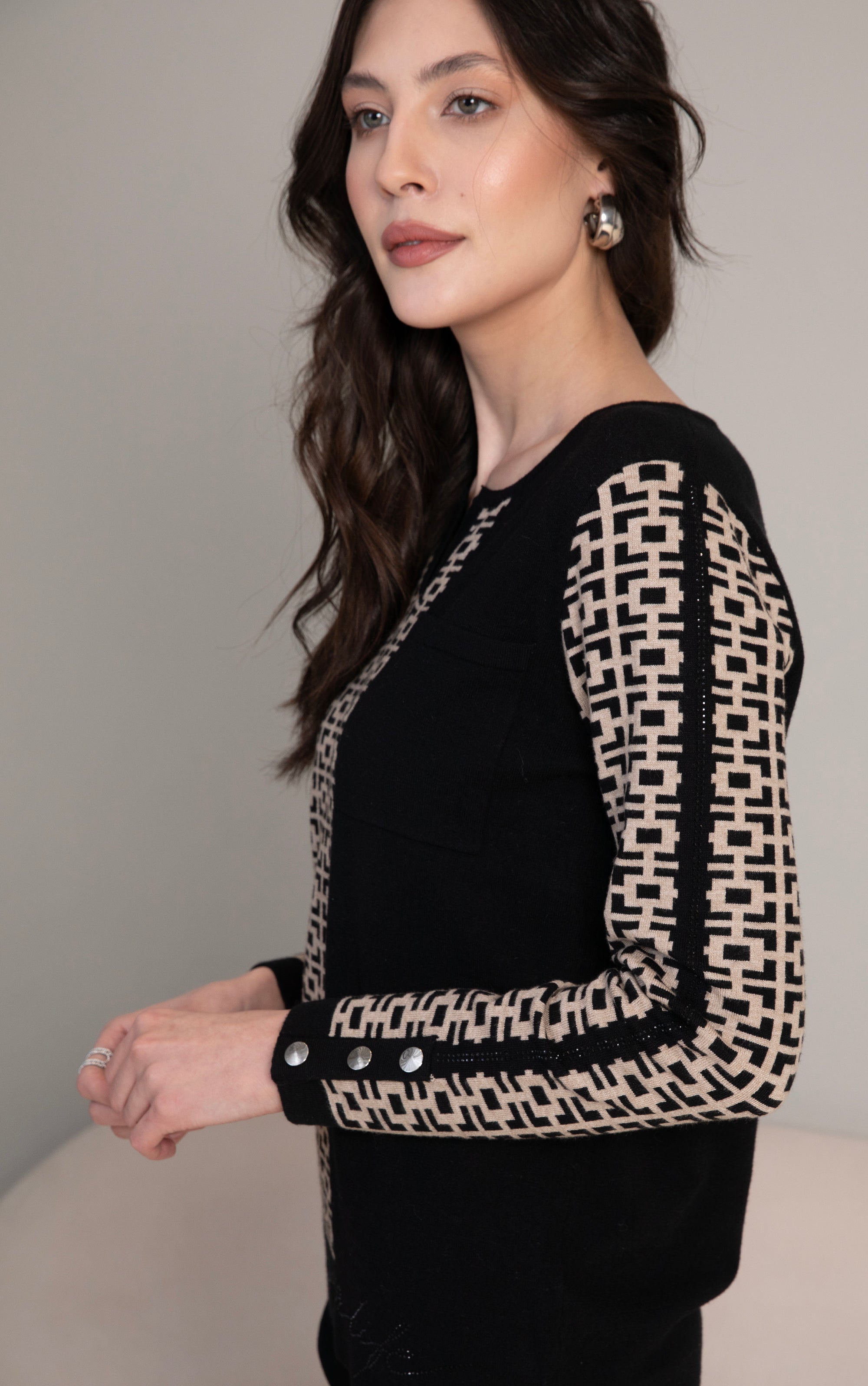 Pullover mit geometrischem Muster