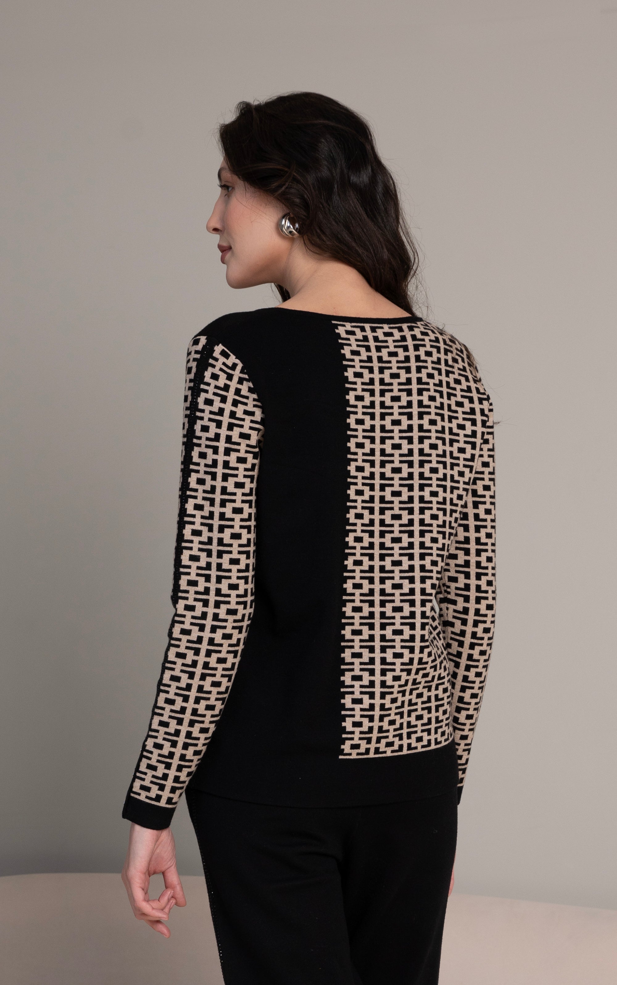 Pullover mit geometrischem Muster