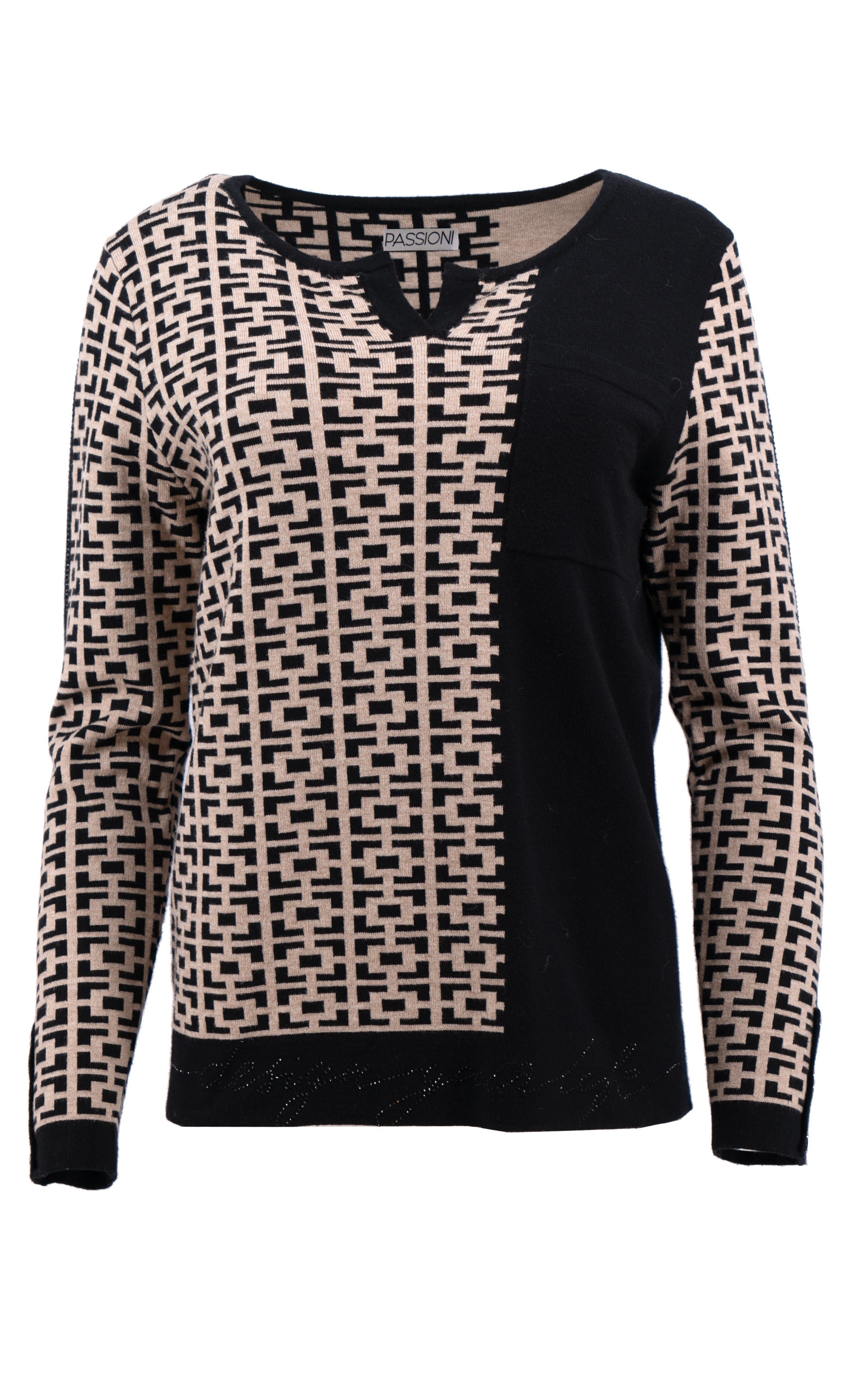 Pullover mit geometrischem Muster