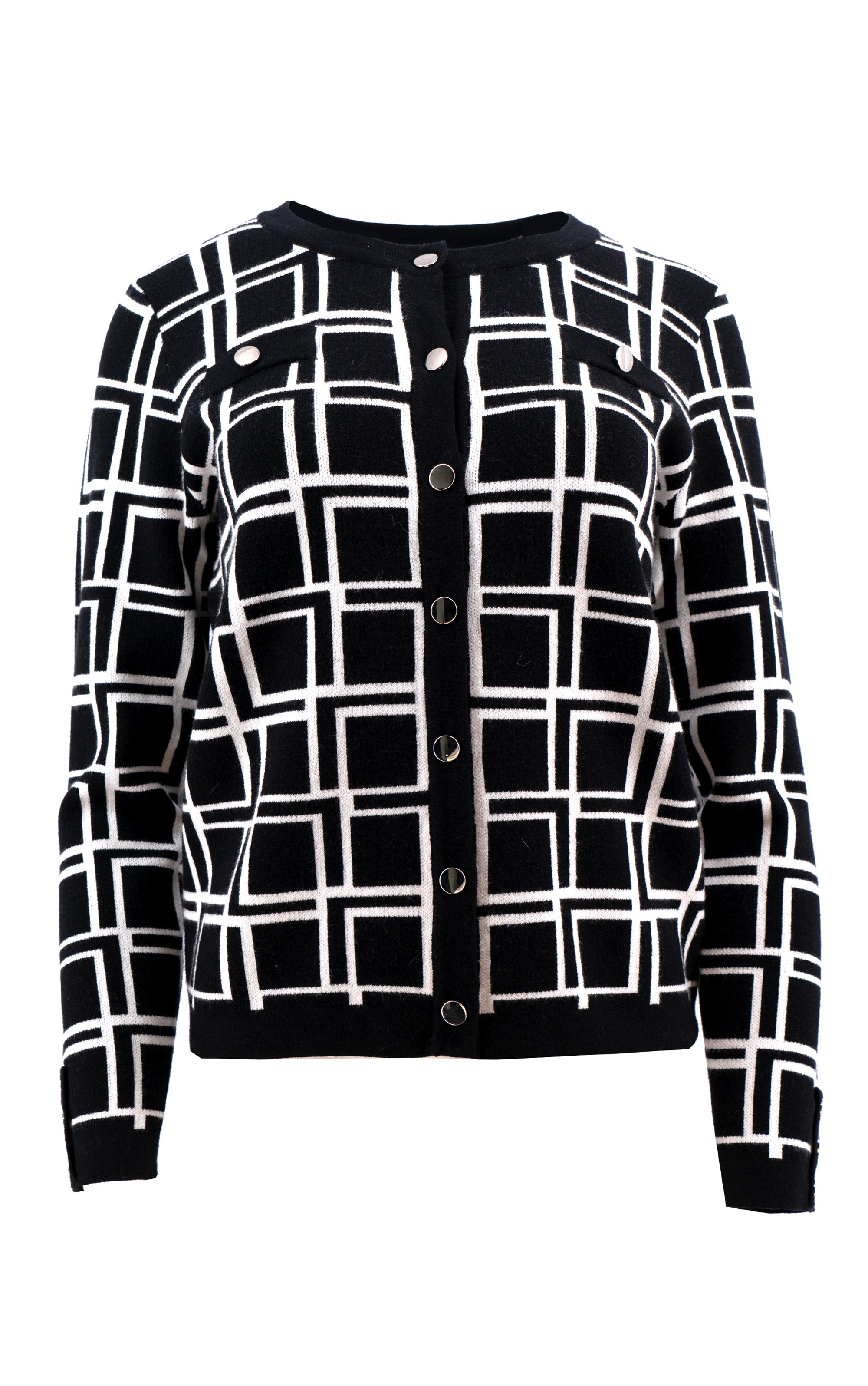 Strickjacke mit geometrischem Muster