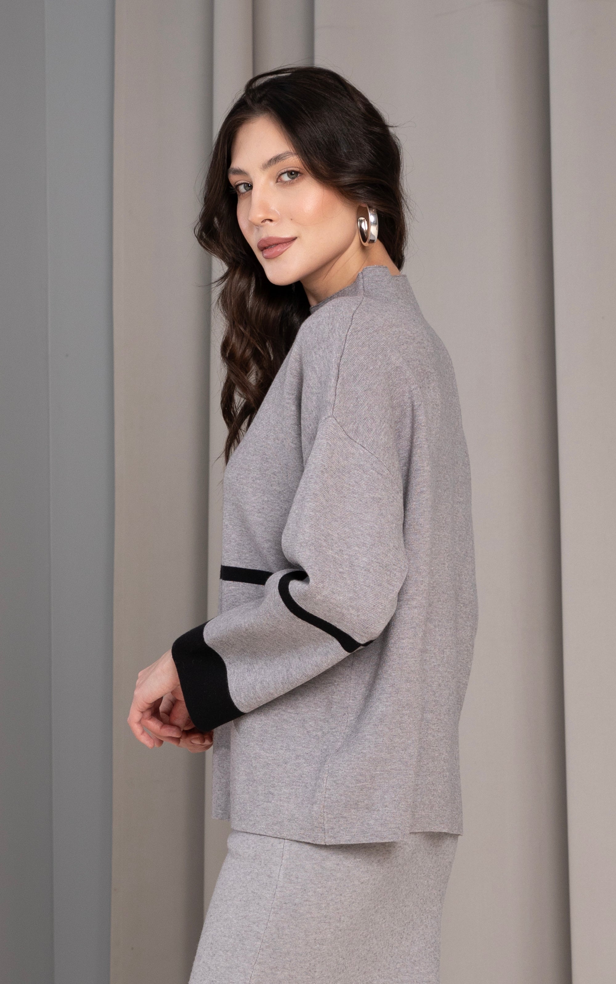 Strickpullover im Color Blocking-Design