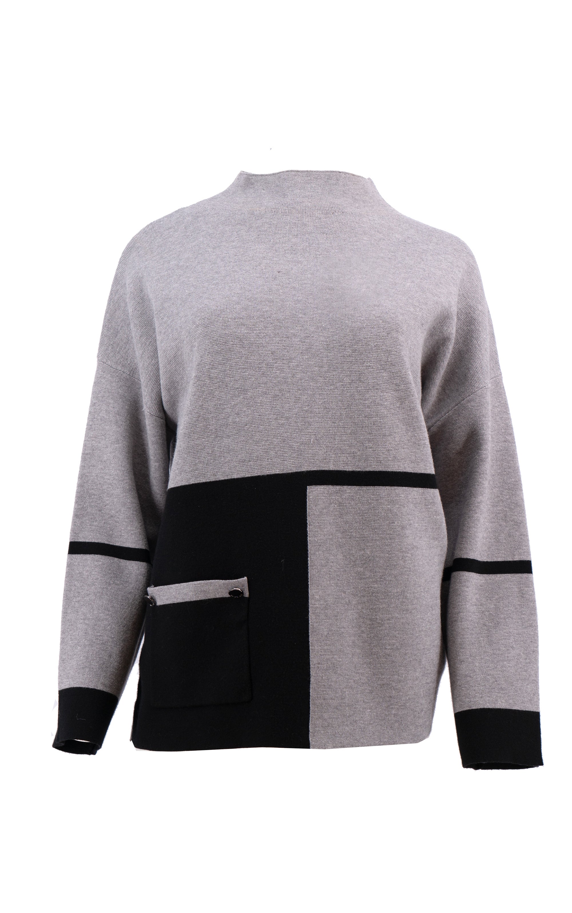Strickpullover im Color Blocking-Design