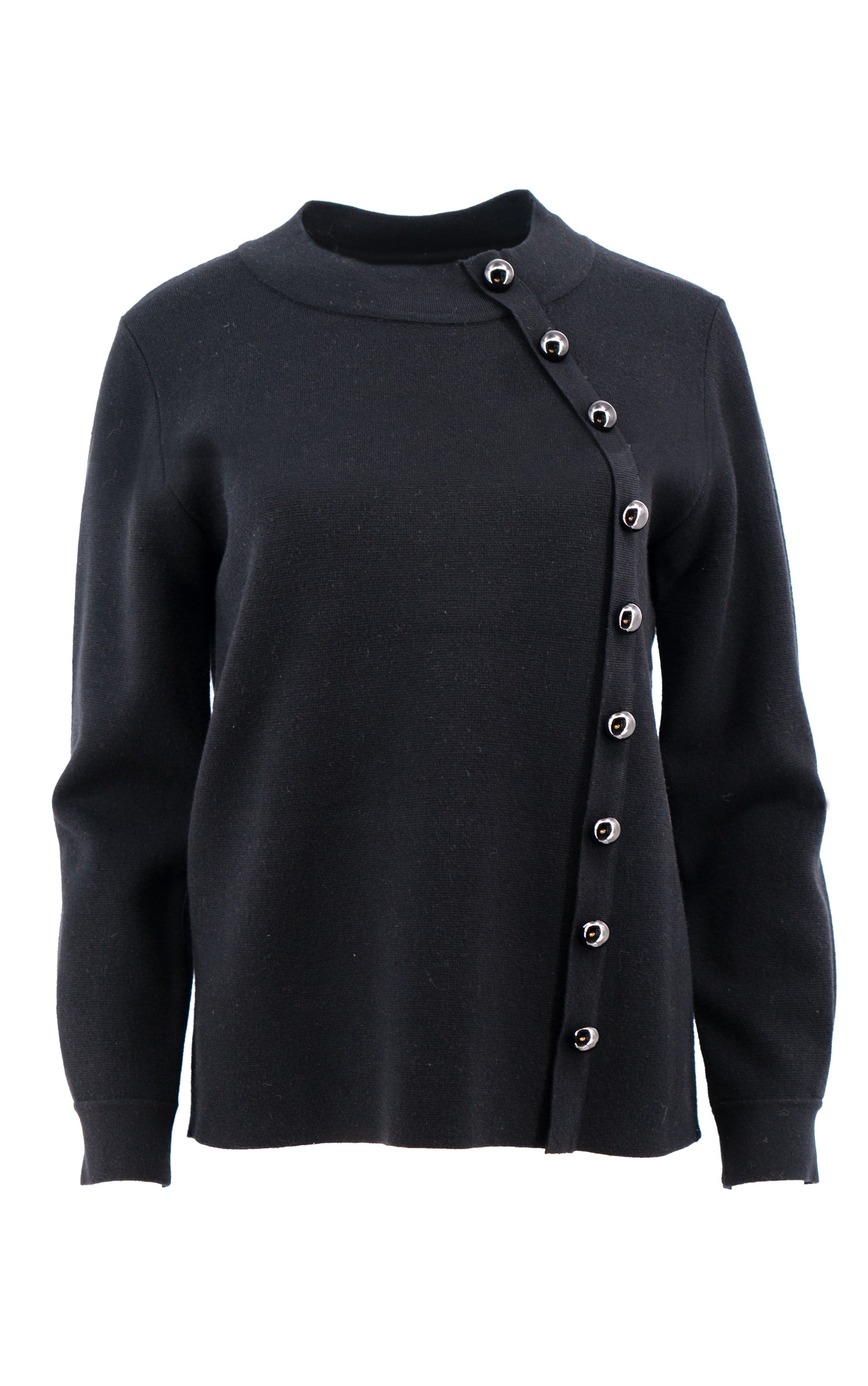Pullover mit seitlicher Knopfleiste