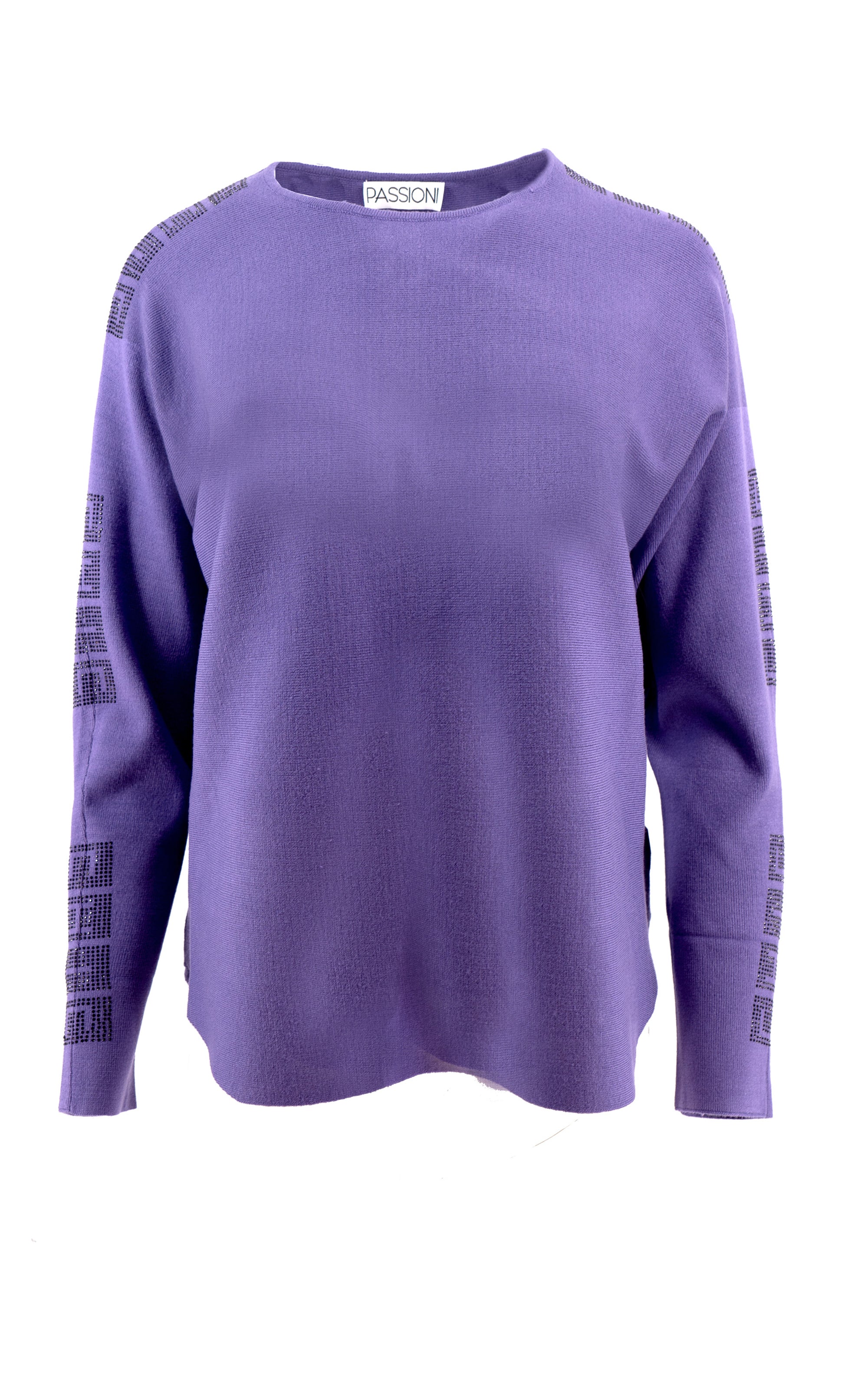 Strickpullover mit Strassdetails