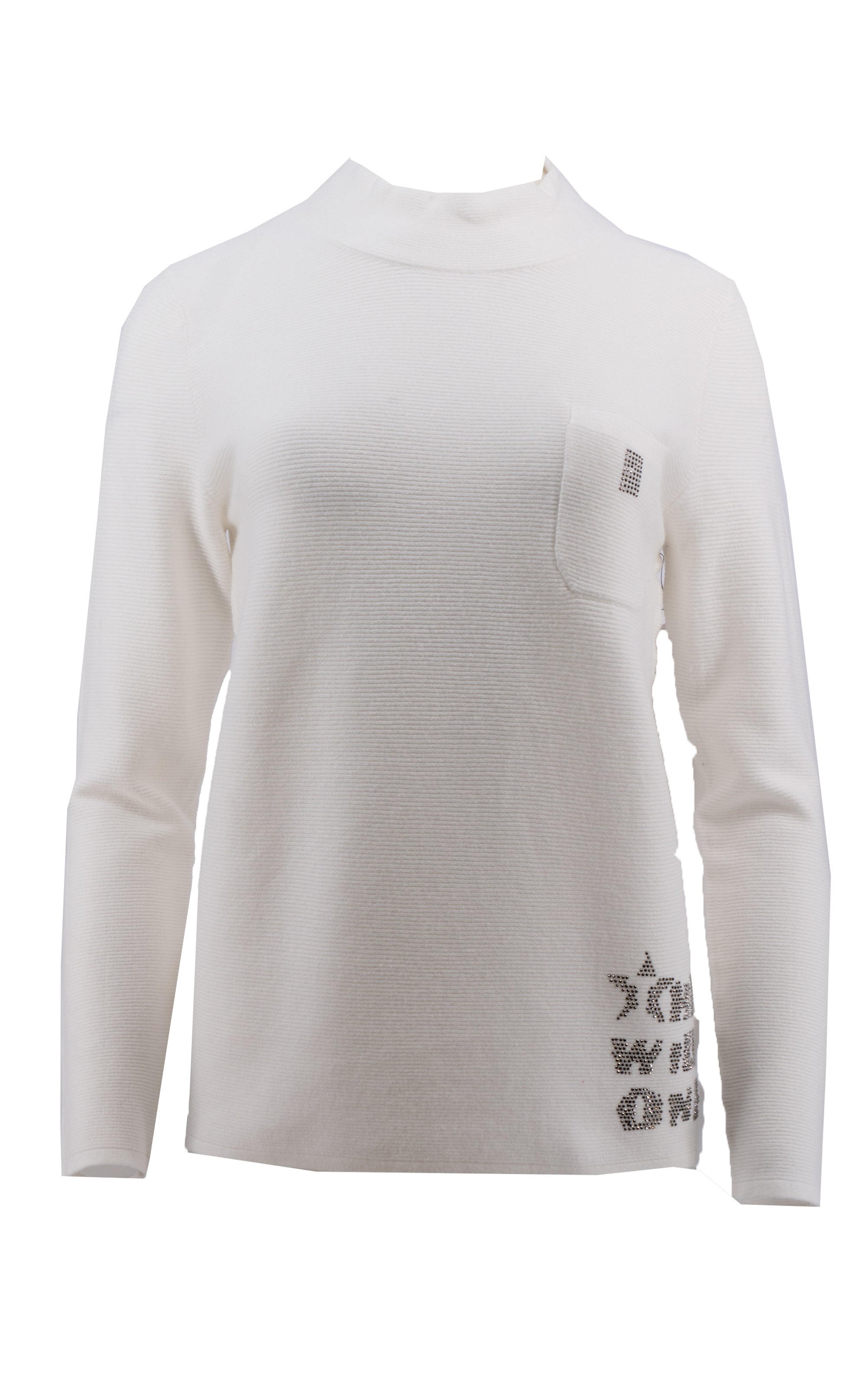 Strickpullover mit Stehkragen