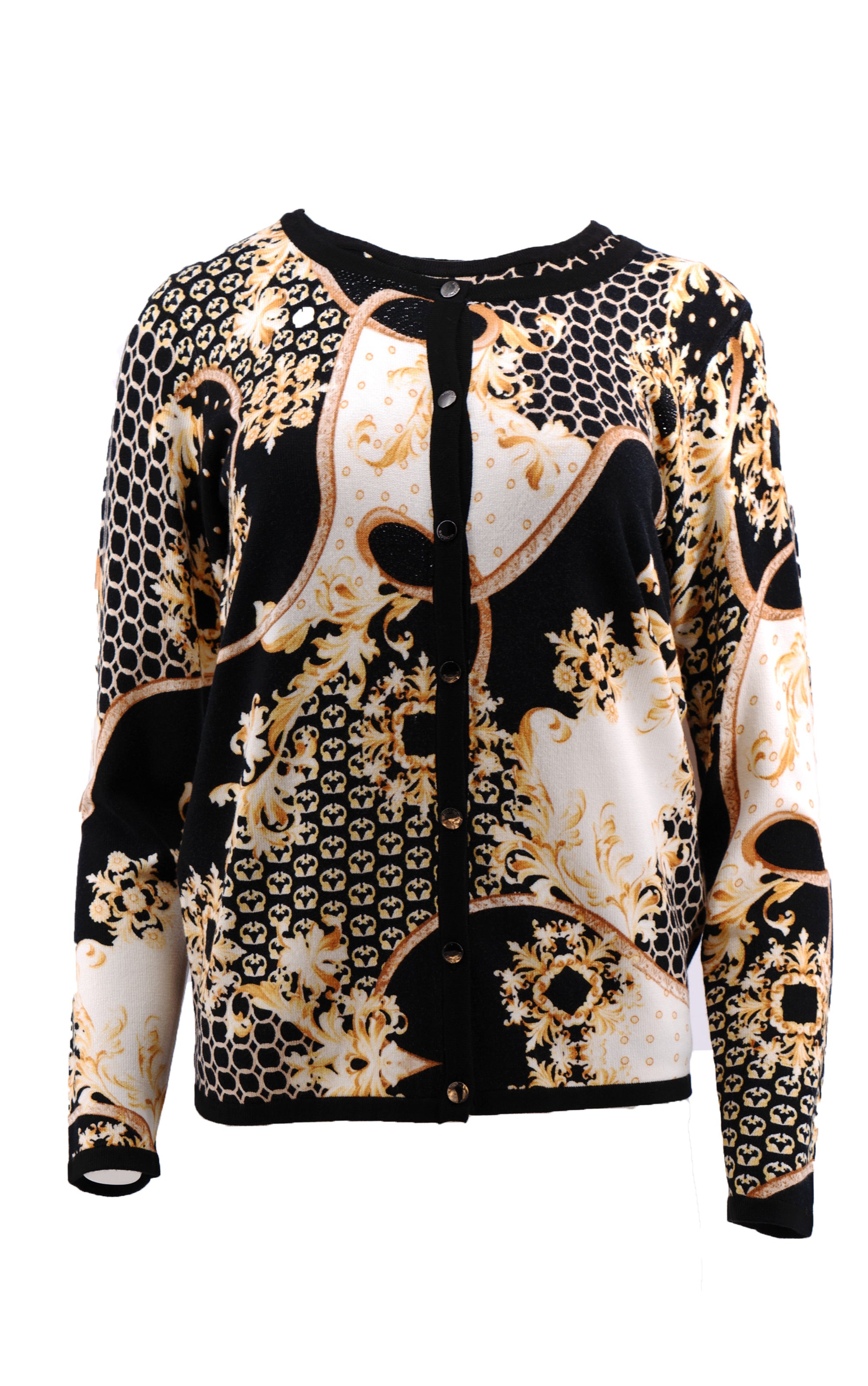 Twinset mit dekorativem Schal-Print