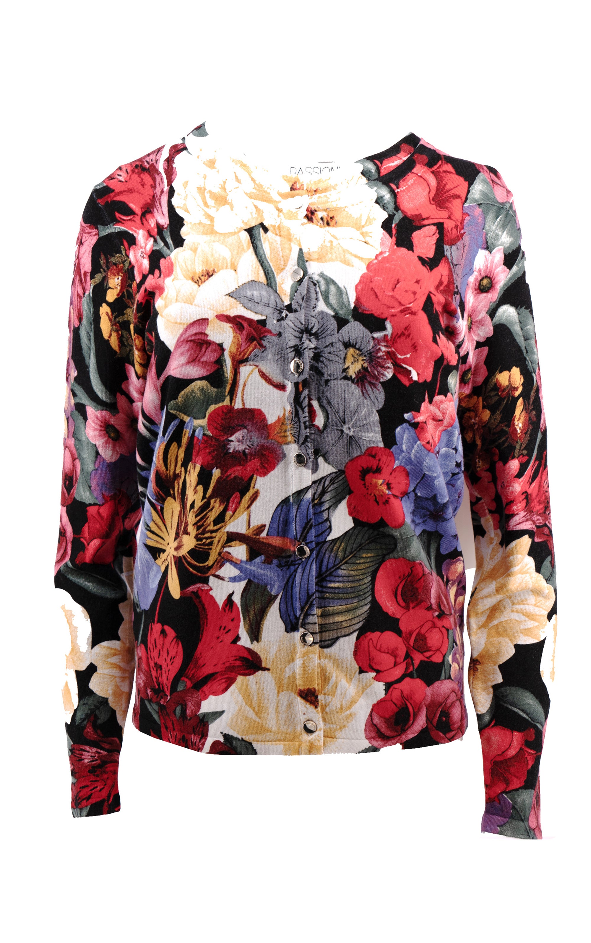Twinset mit farbigem Blumenmuster
