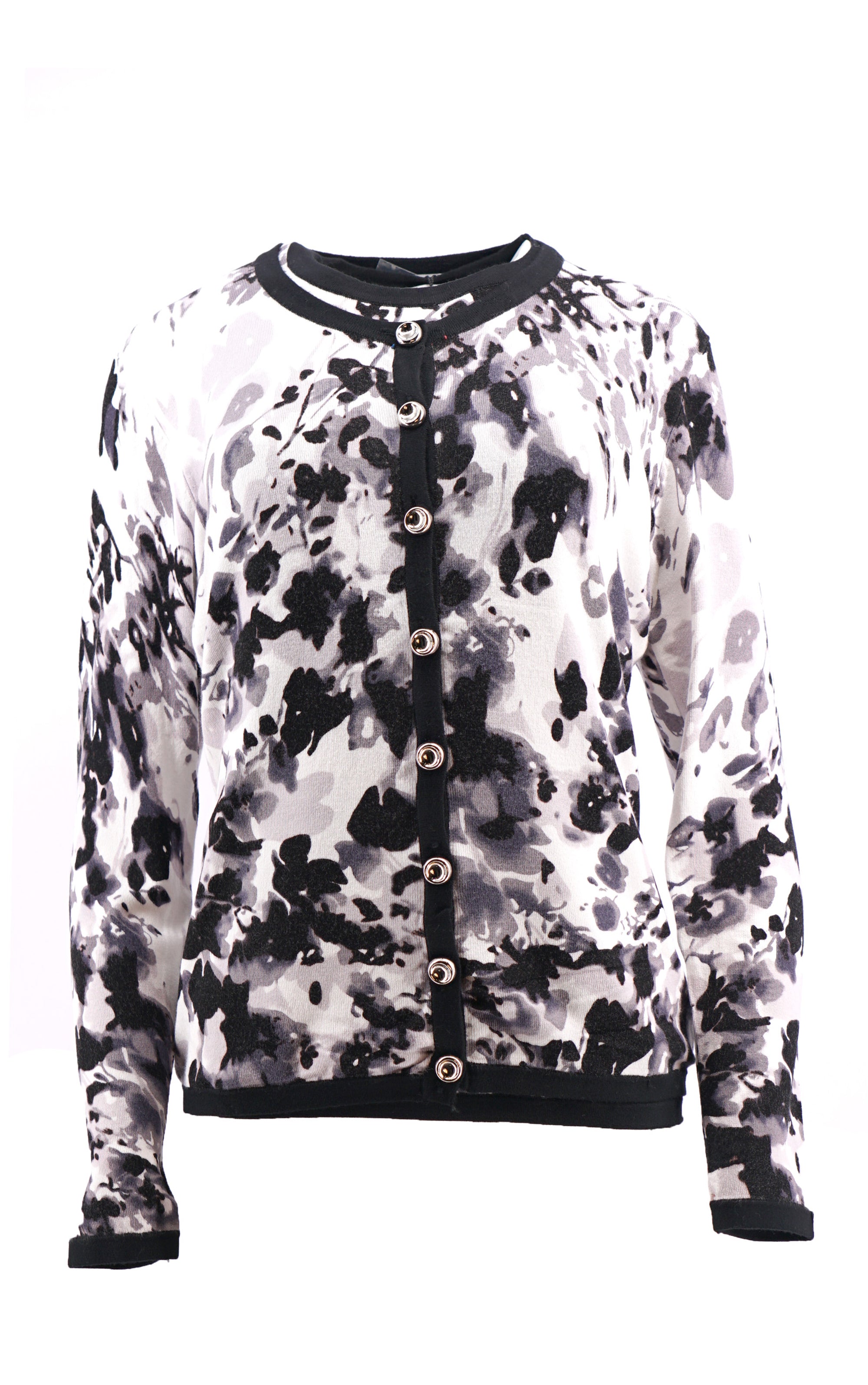 Twinset mit abstraktem Blumenmuster