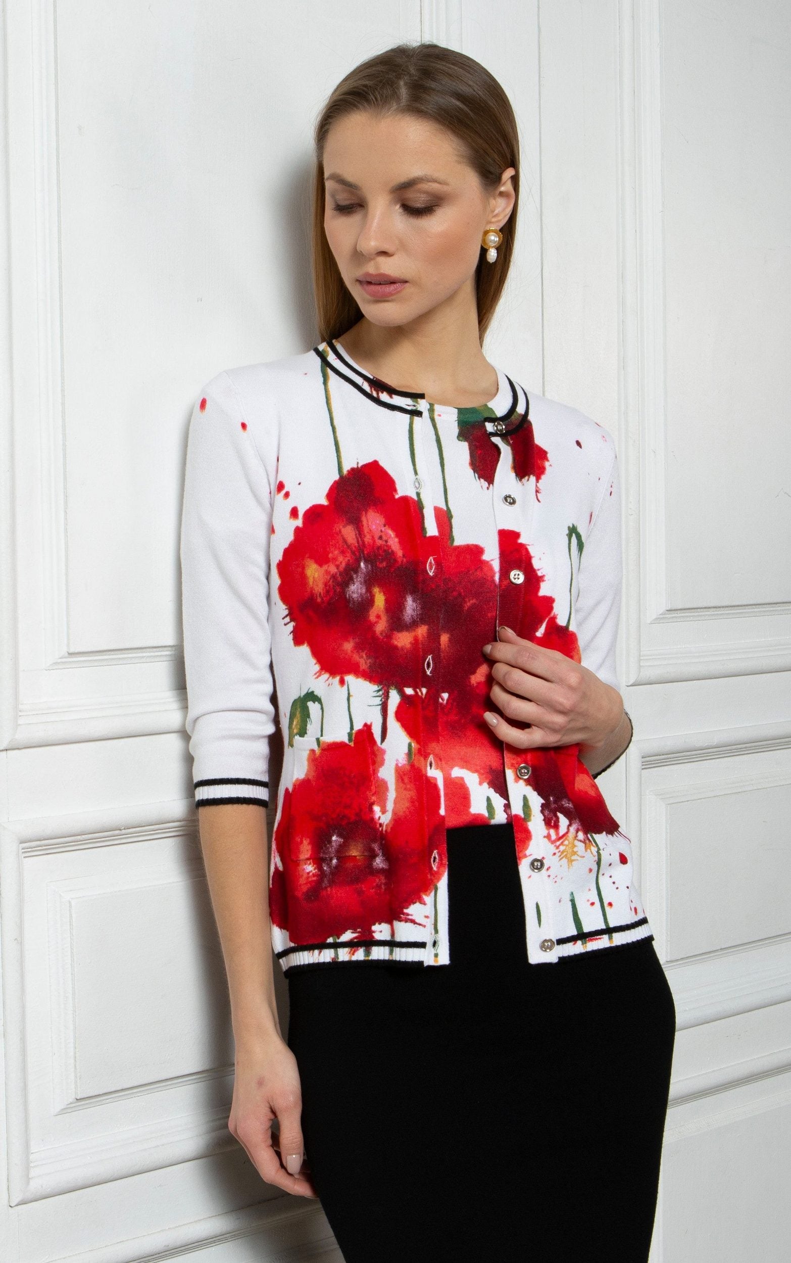 Twinset mit Blumenprint