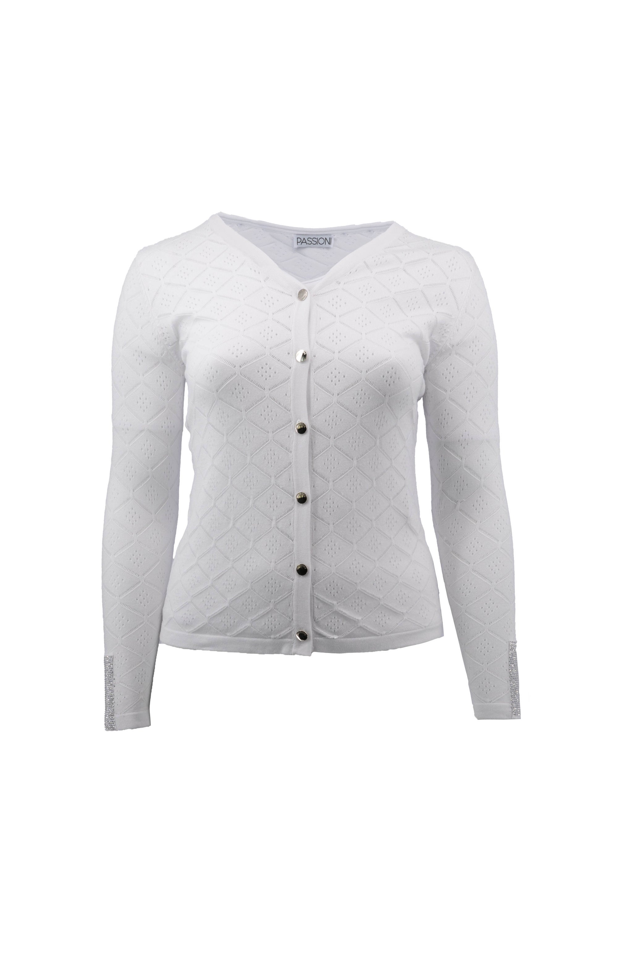 Twinset mit strukturiertem Rautenmuster
