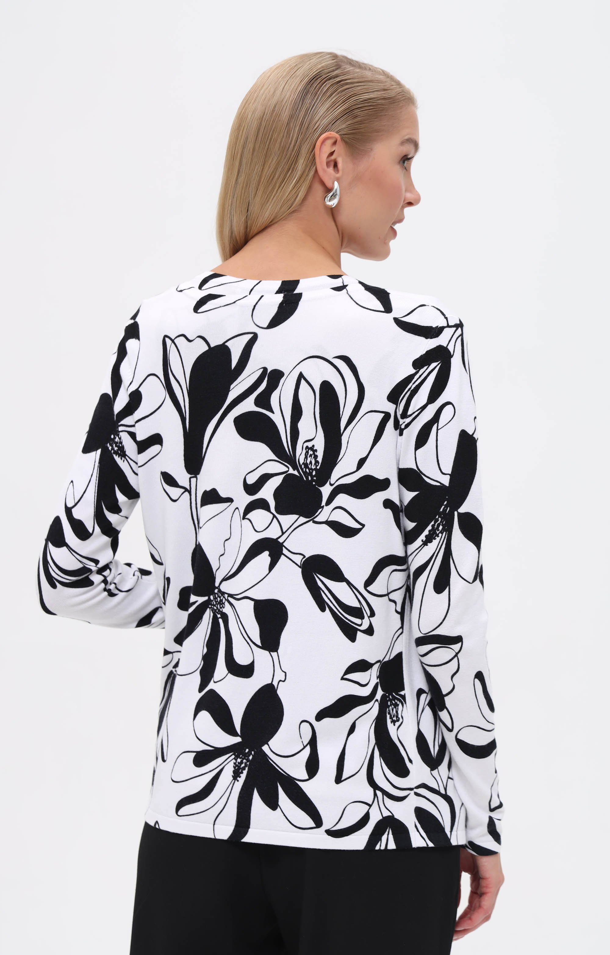 Twinset mit abstraktem Blumen-Print