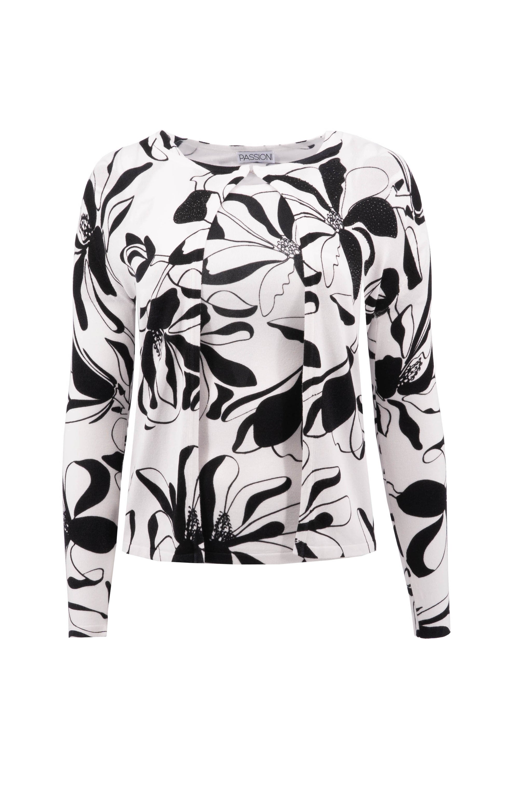 Twinset mit abstraktem Blumen-Print