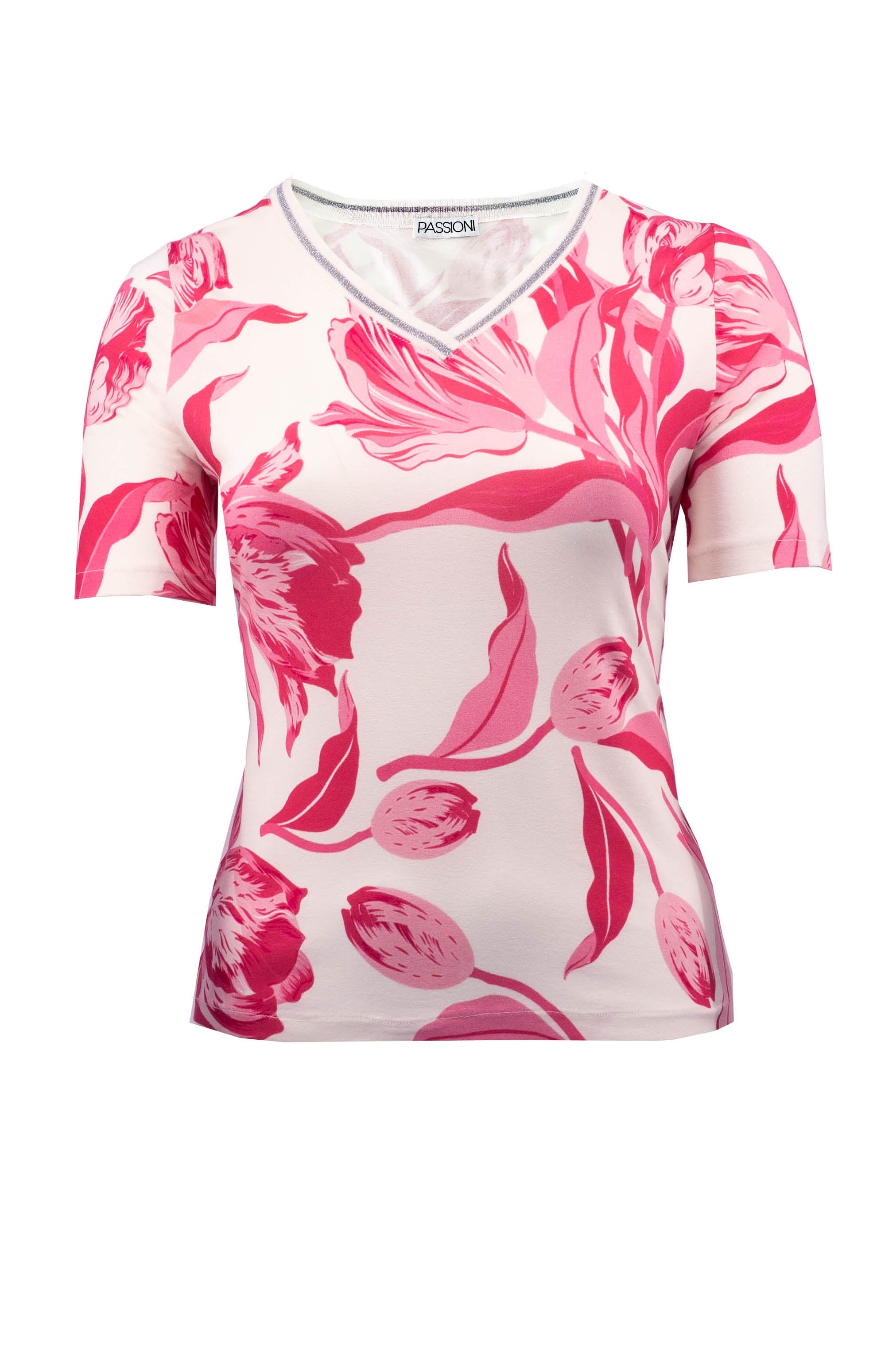 T-Shirt mit Tulpen-Print