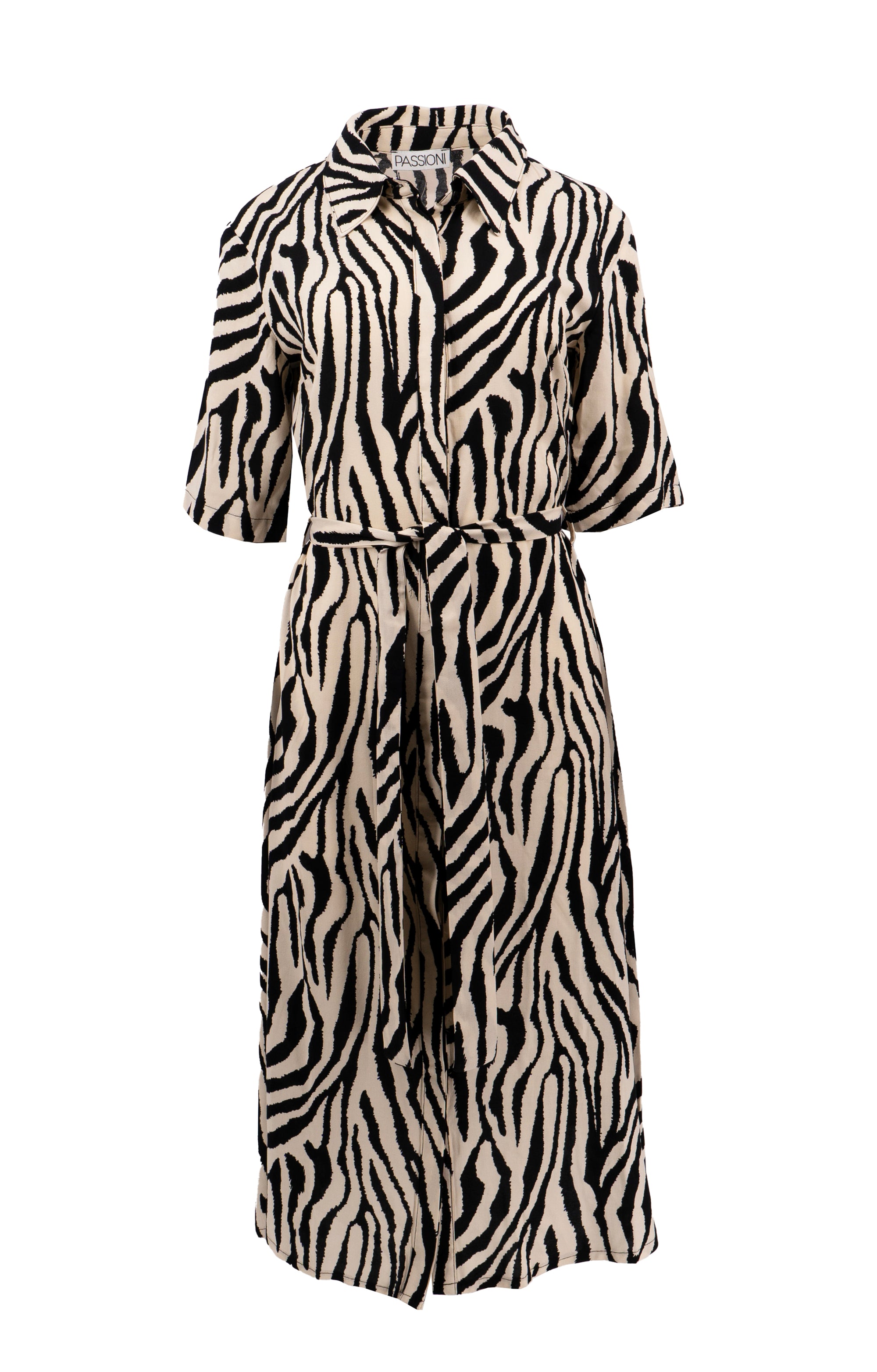 Hemdkleid mit Zebra-Print