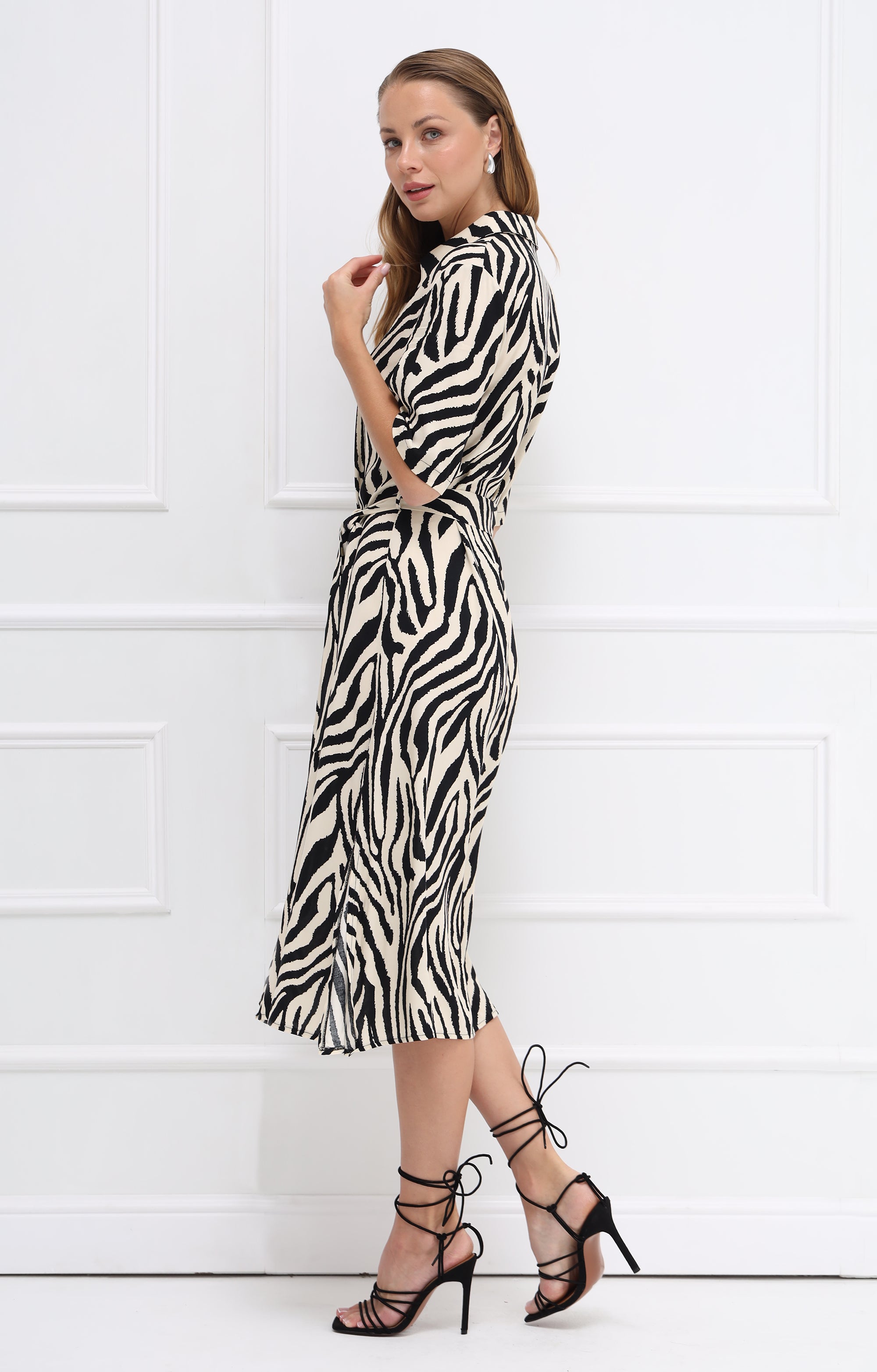 Hemdkleid mit Zebra-Print