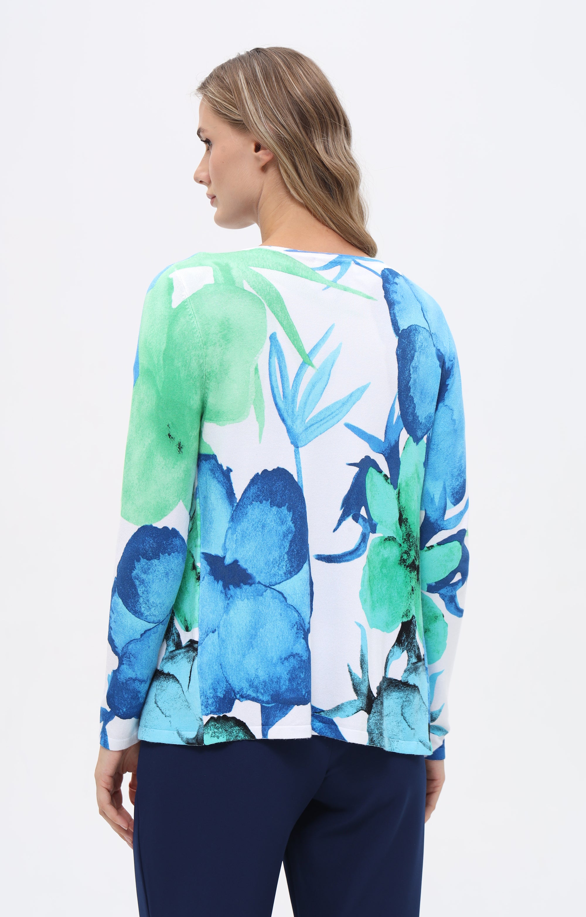 Twinset mit Aquarell-Blumenprint
