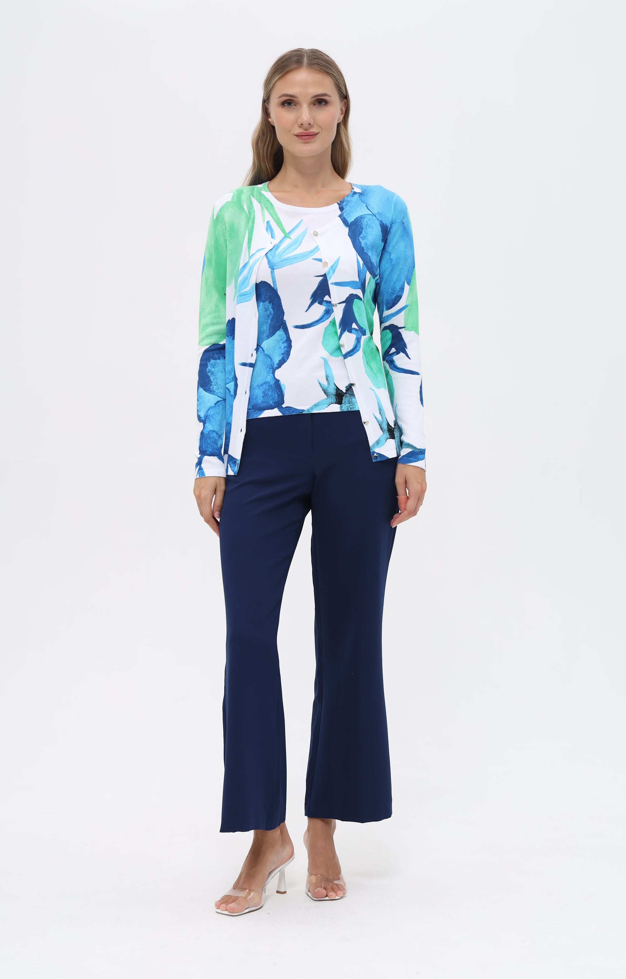 Twinset mit Aquarell-Blumenprint