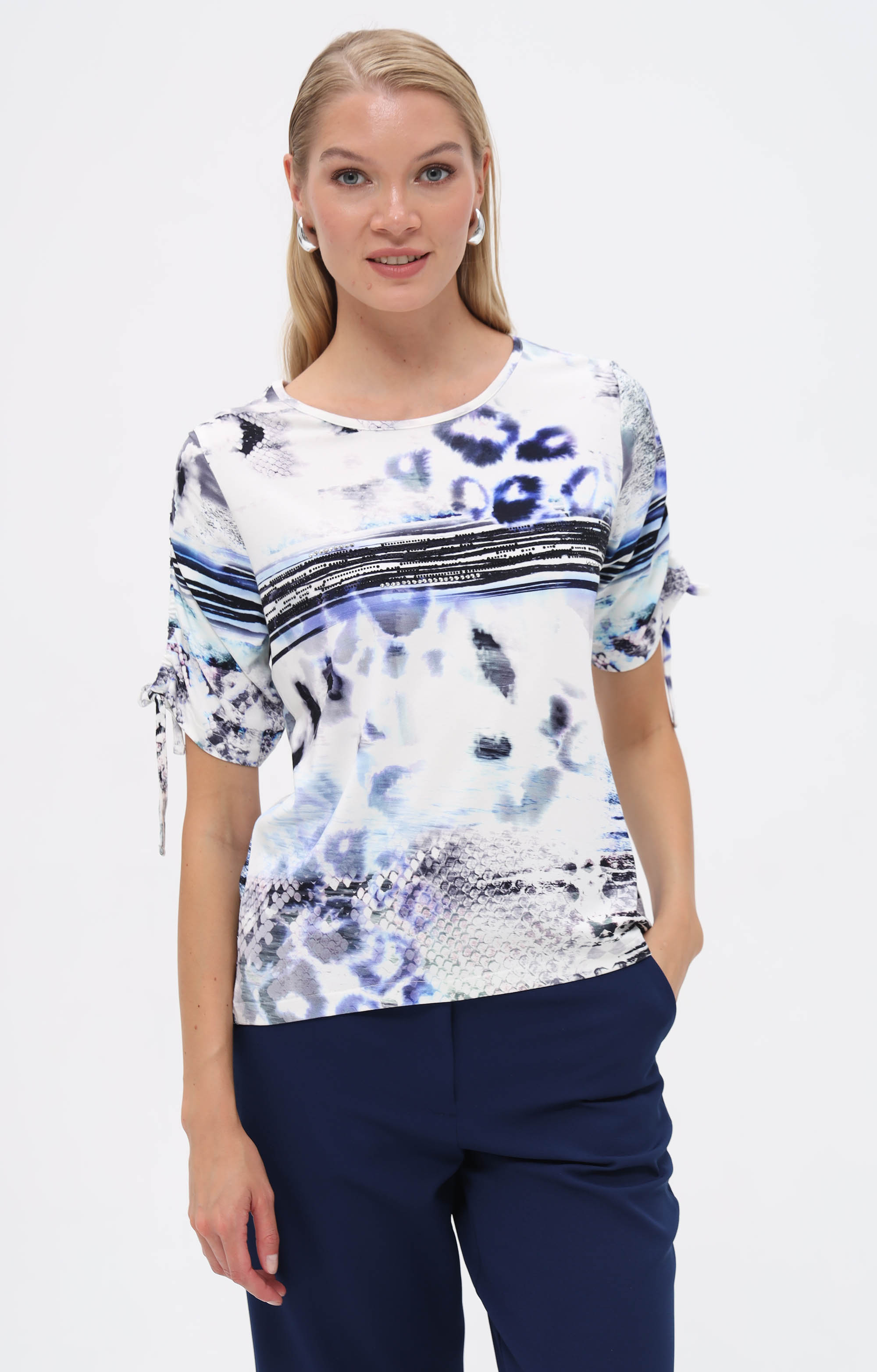 T-Shirt mit abstraktem Animal-Print