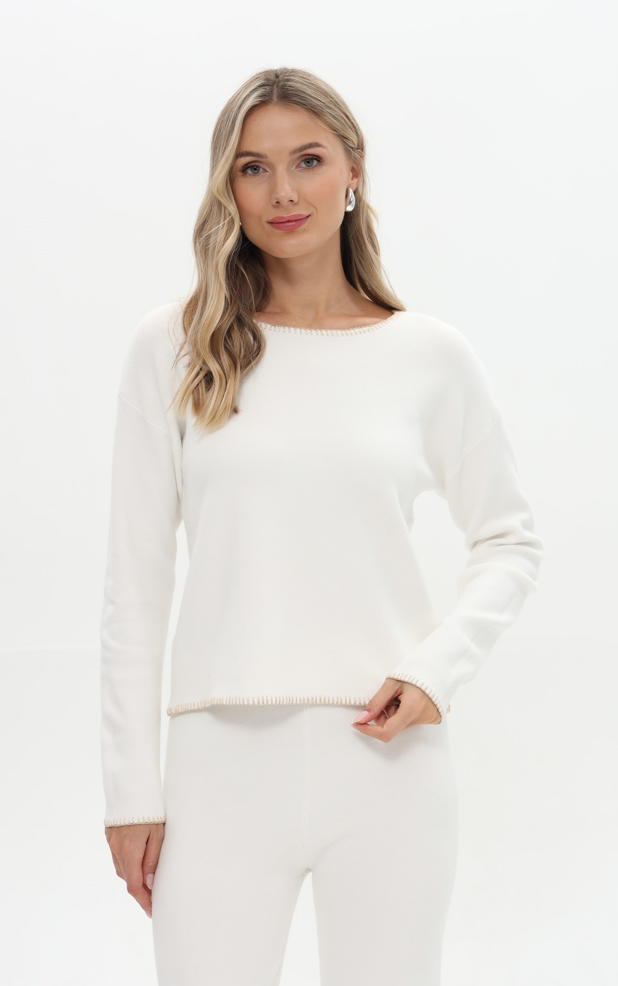 Pullover mit sichtbarer Ziernaht