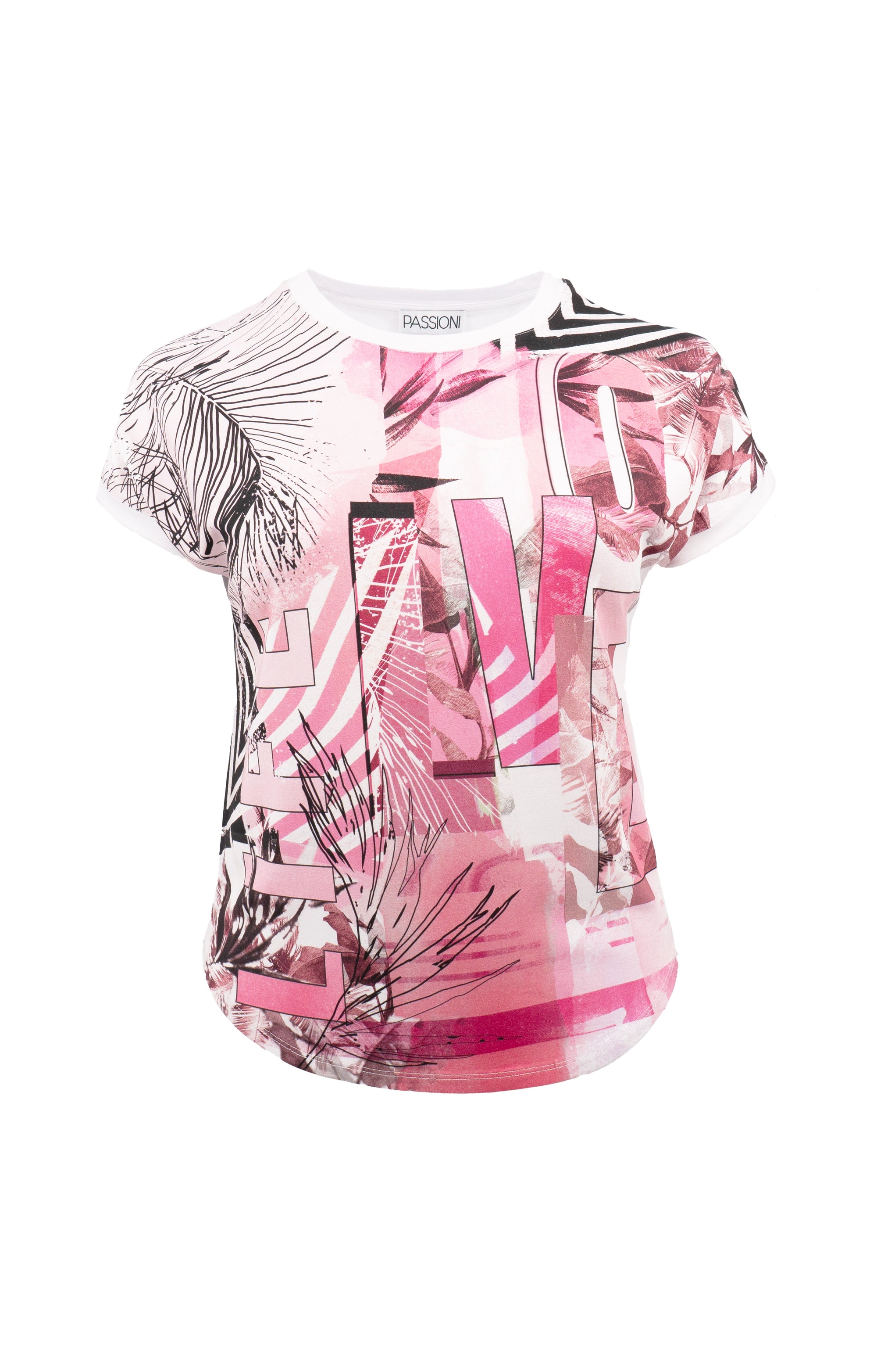 T-Shirt mit abstraktem Print